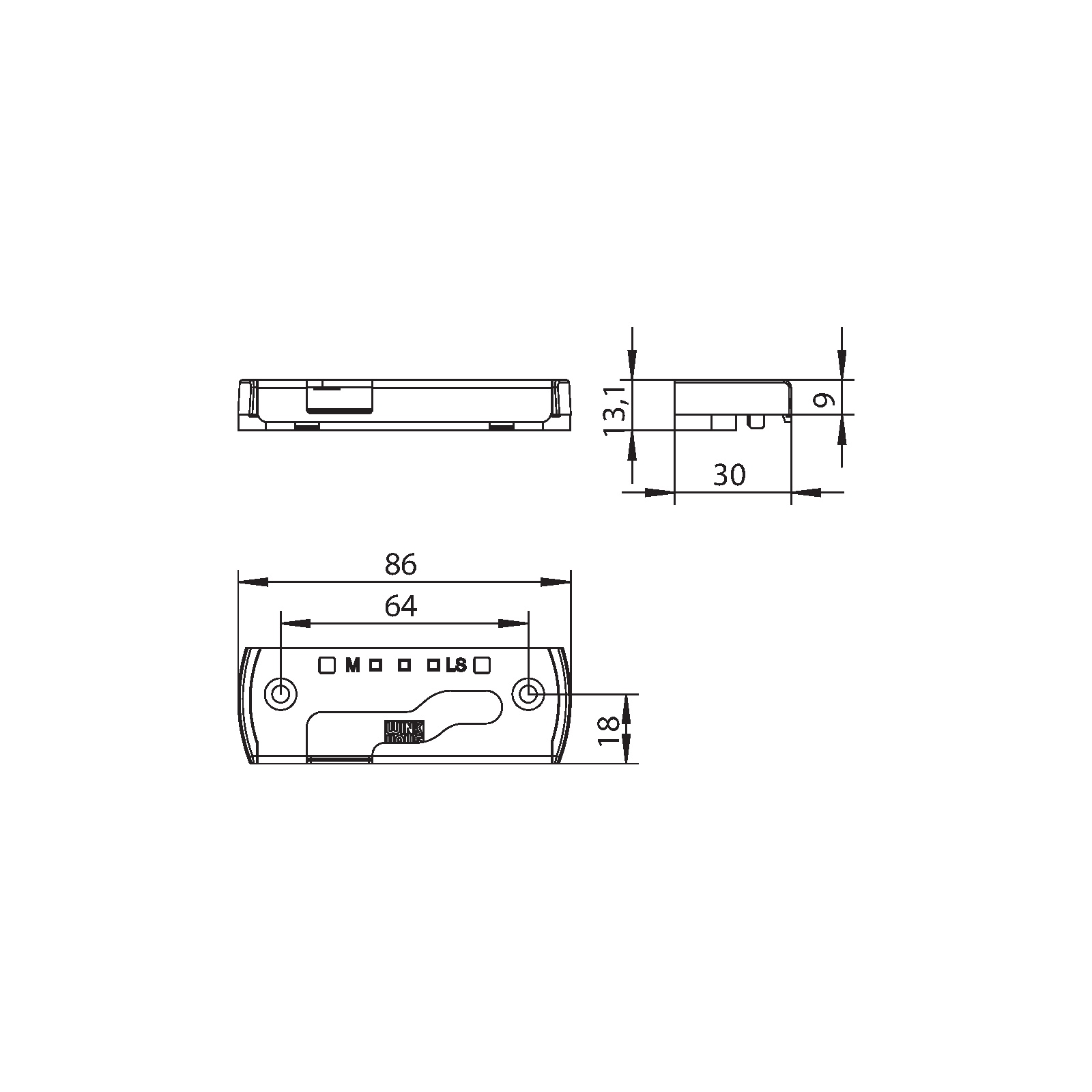 Winkhaus Sicherheitsschließblech SBS.K.PAD.160.LS
