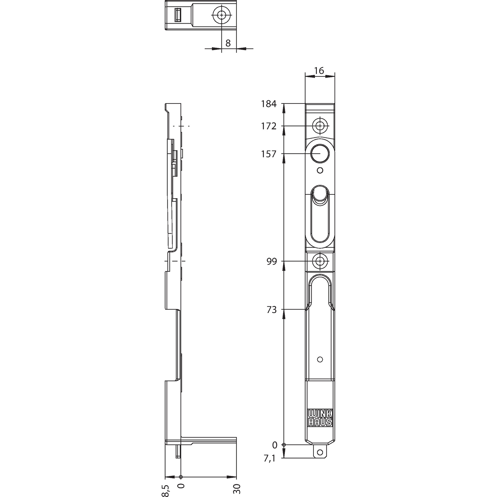 Winkhaus Kantenriegel KUR11 SL
