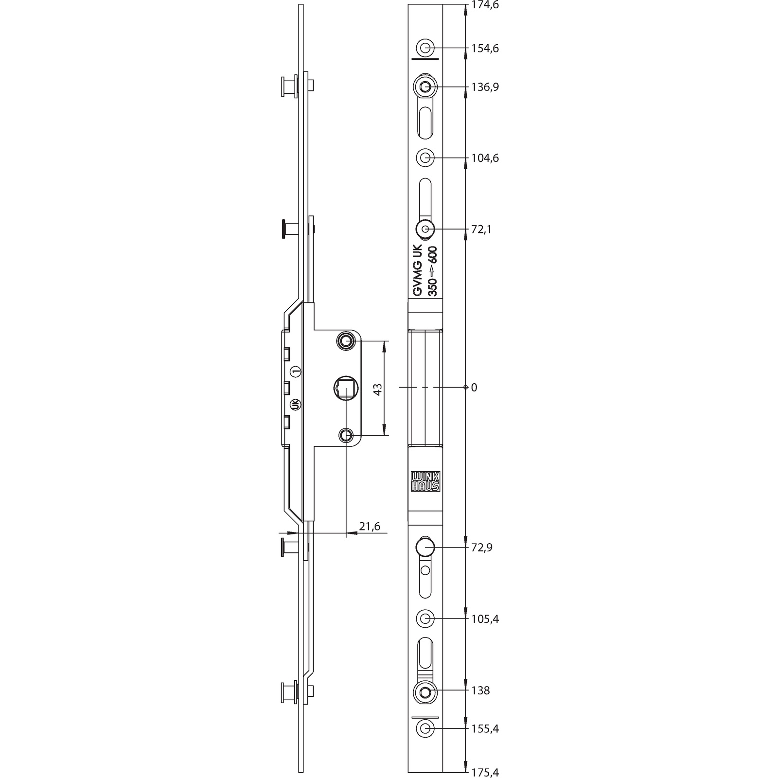 Winkhaus Ver.Getriebe GVMG-UK-350/2D22-7 SL