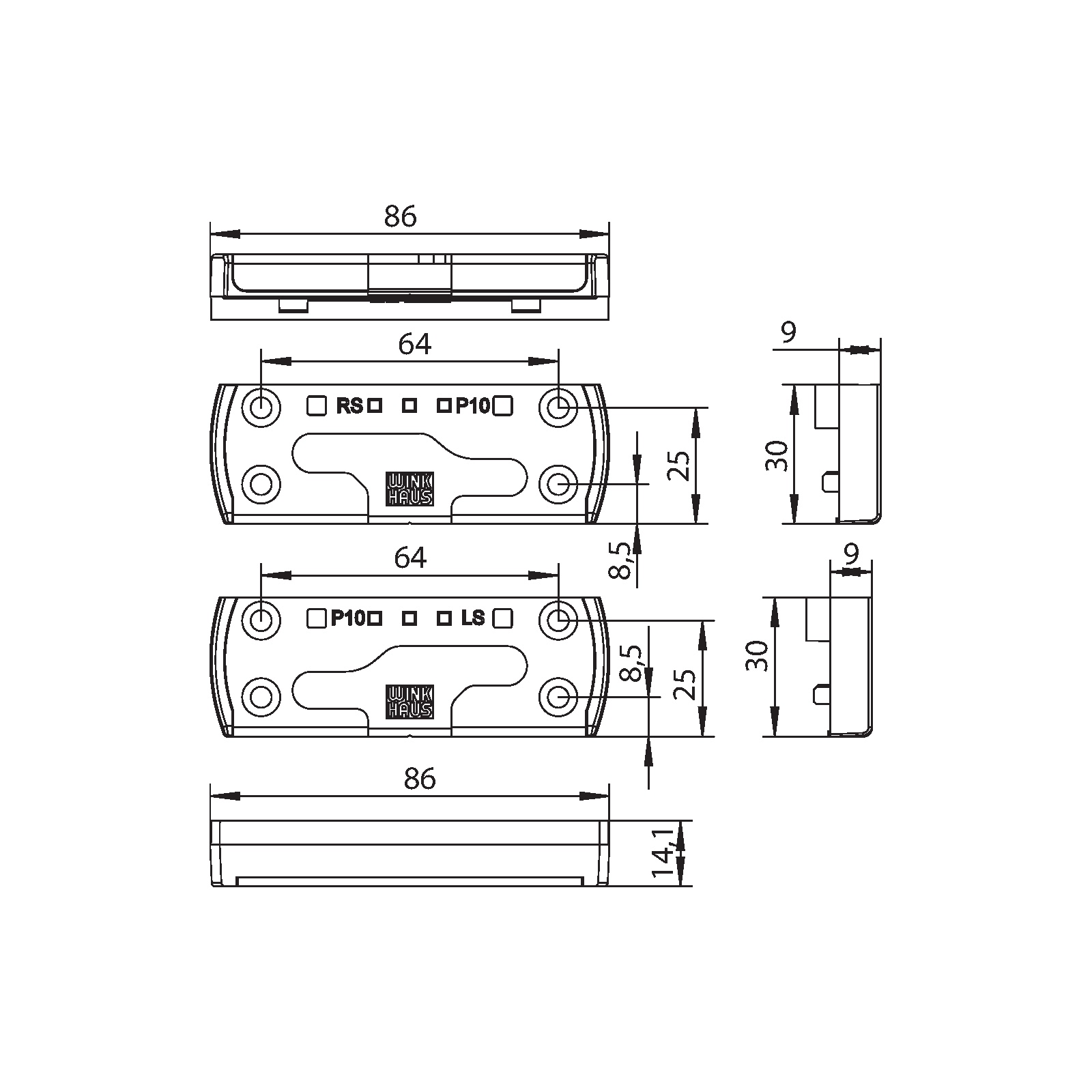 Winkhaus Sicherheitsschließblech SBS.K.PAB.161.P10.RS