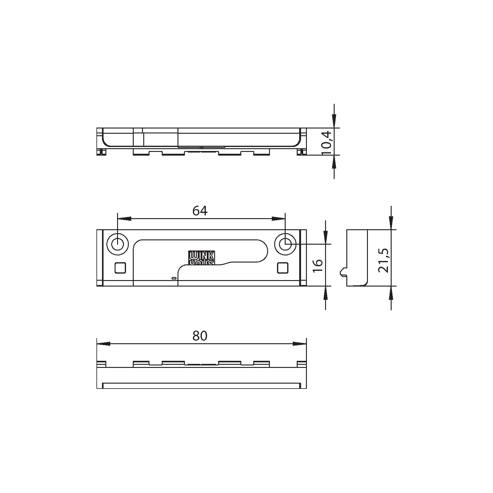 Winkhaus Kippschließblech SBK.K.10.BS.KVD.RC.P8.LS