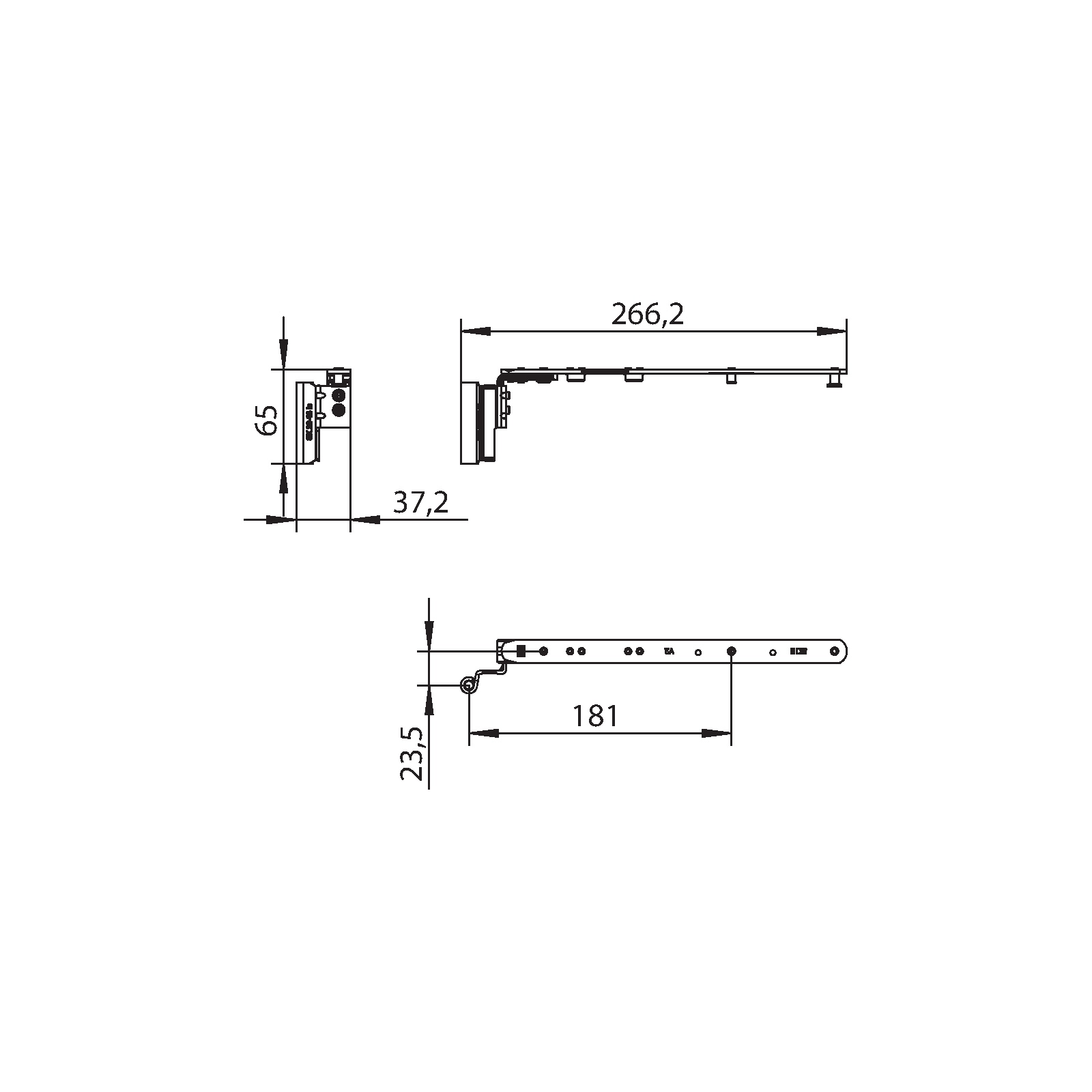 Winkhaus Schere SK1.E.20-13.LS.WS - Kipp vor Dreh