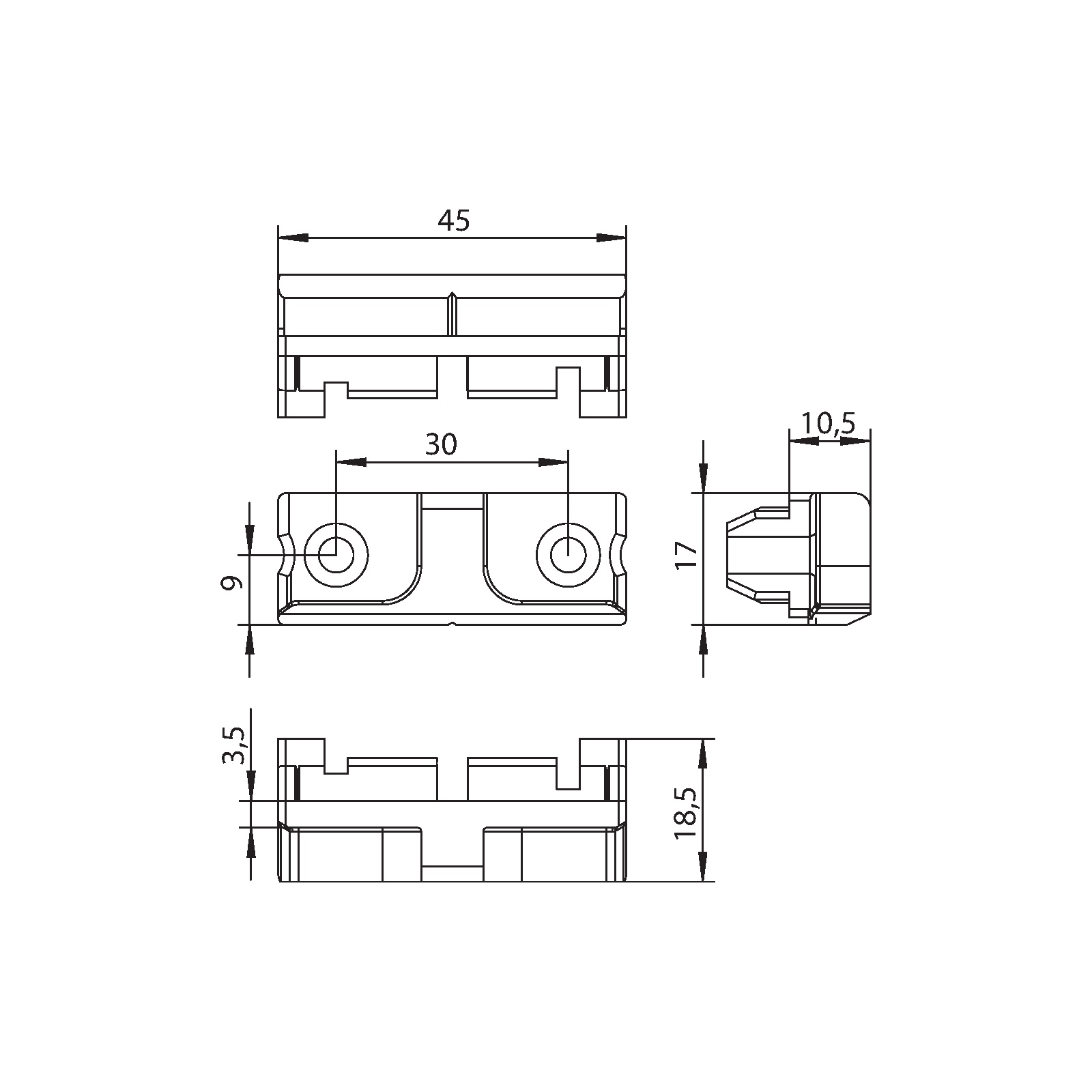 Winkhaus Schließblech WSK BN-FC.08 SL