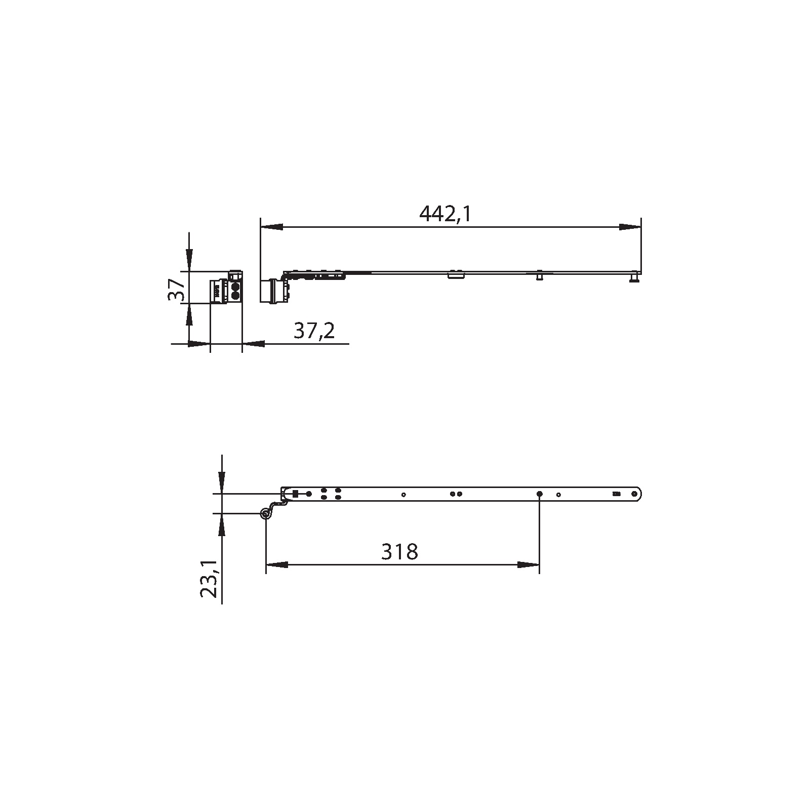 Winkhaus Schere SH2.T.18-13-12.LS.LK.GR