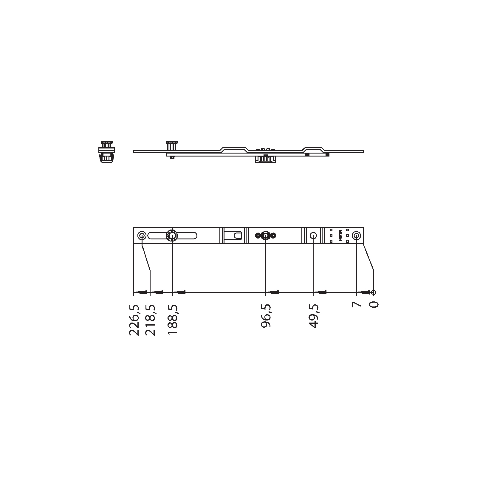 Winkhaus Drehlagerschiene DLS.V.3-1