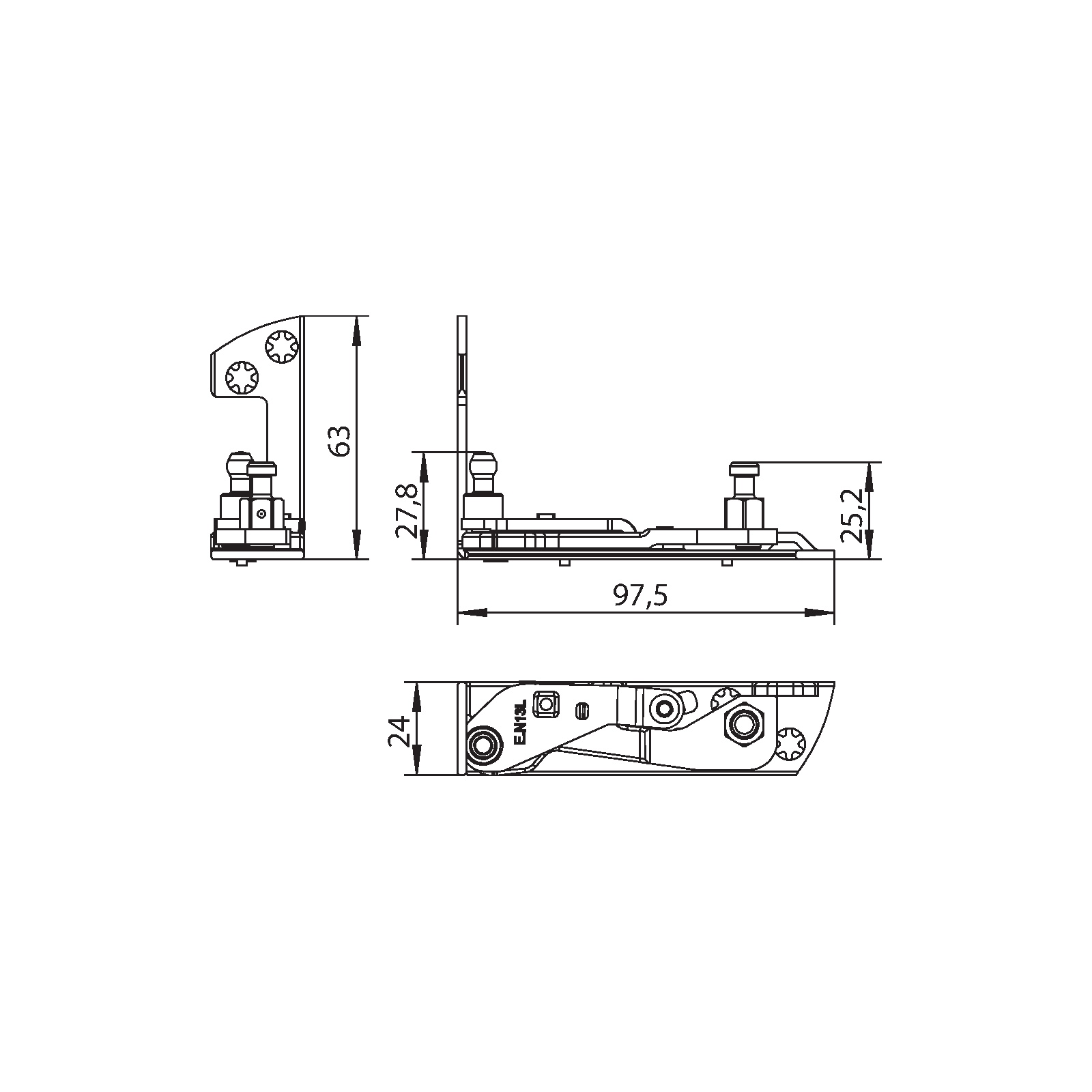 Winkhaus Ecklager EL.H.IF-N.24-13.BS.18.LS