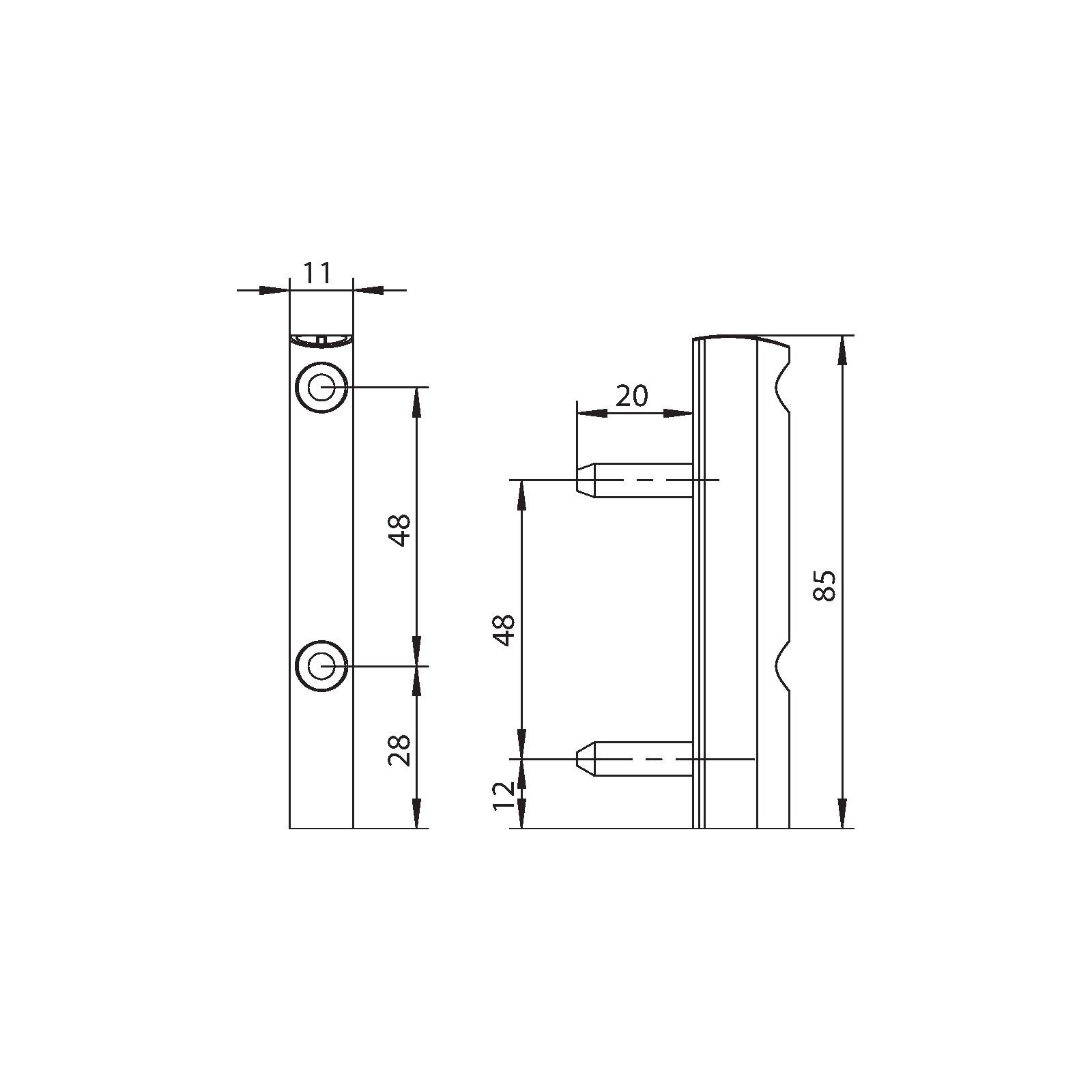 Winkhaus Flügellager FL.K.20-6-20 in Weiß