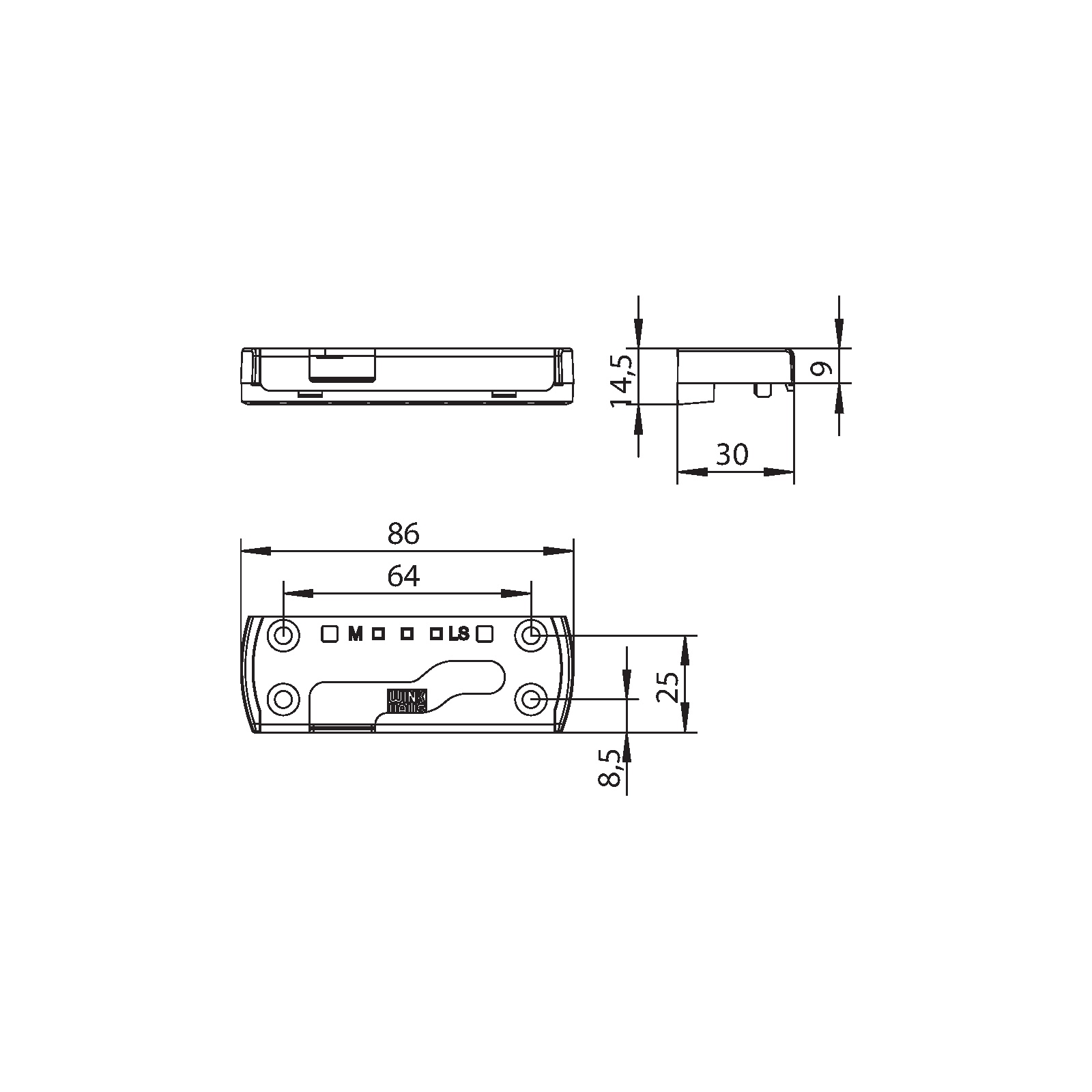 Winkhaus Sicherheitsschließblech SBS.K.PAD.144.LS