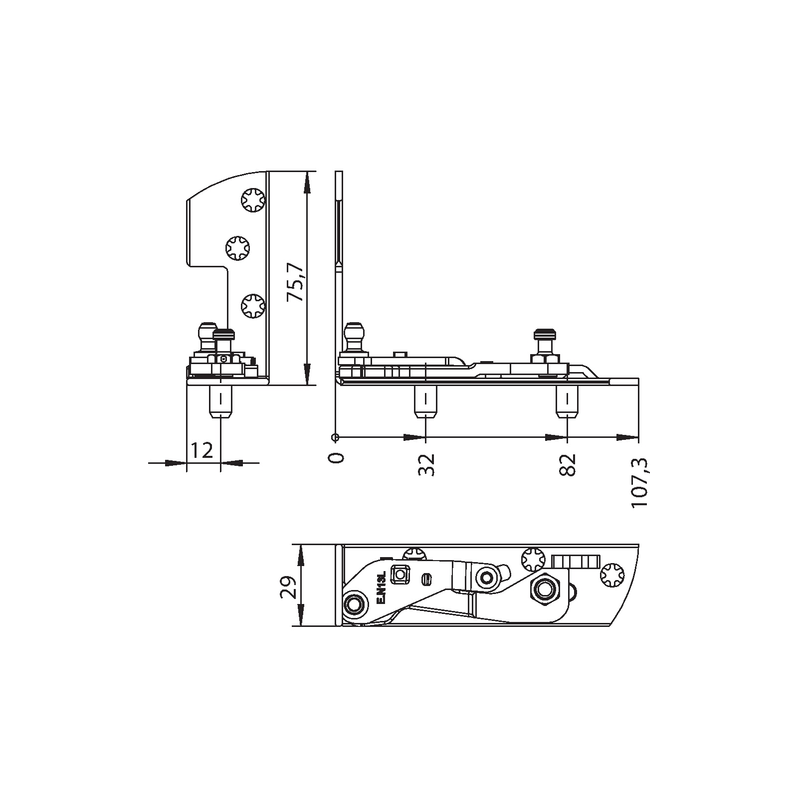Winkhaus Ecklager EL.H.IF-N.29-13-12.Z.8-12.LS