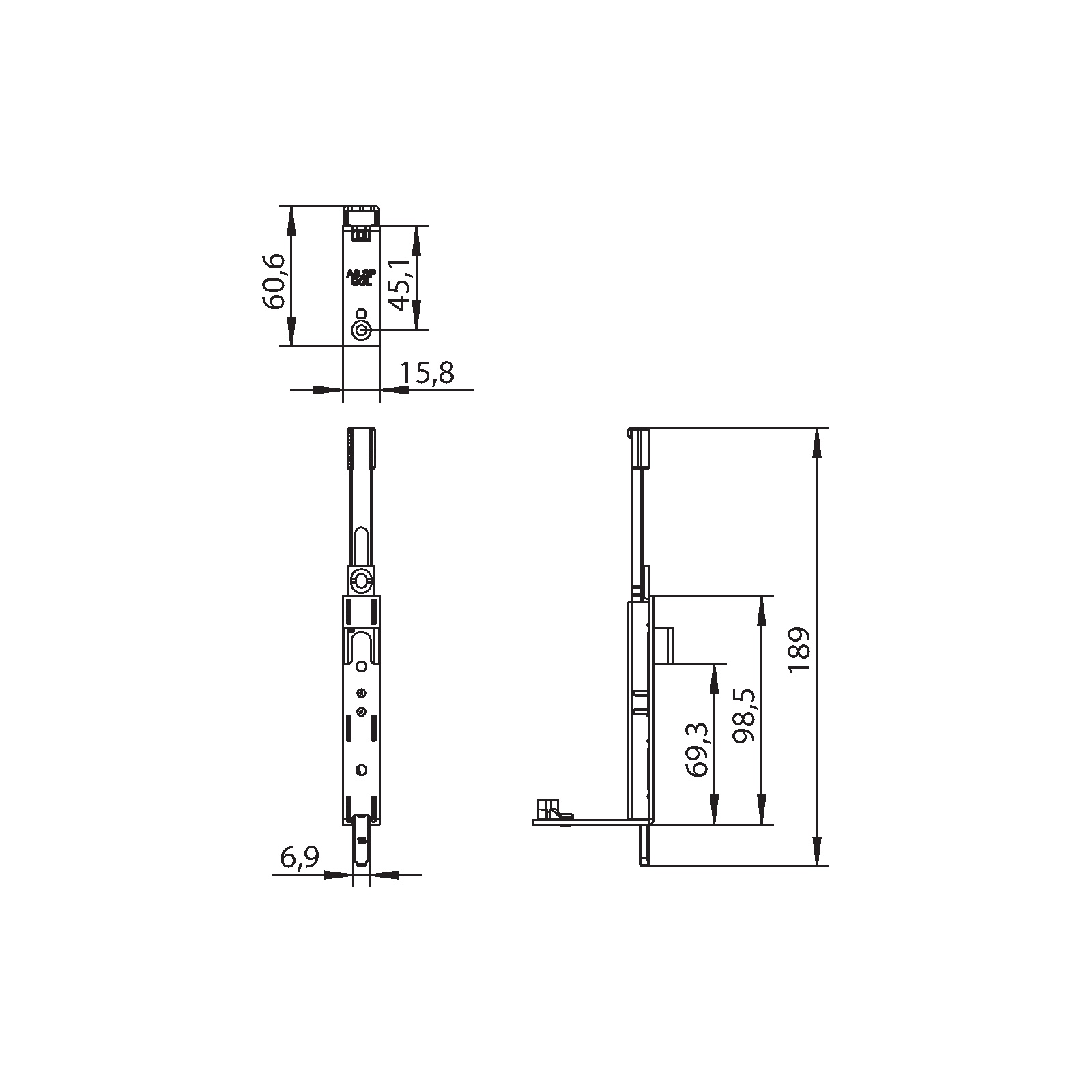 Winkhaus Anschlussschiene AS.SP.GGL.SB.18