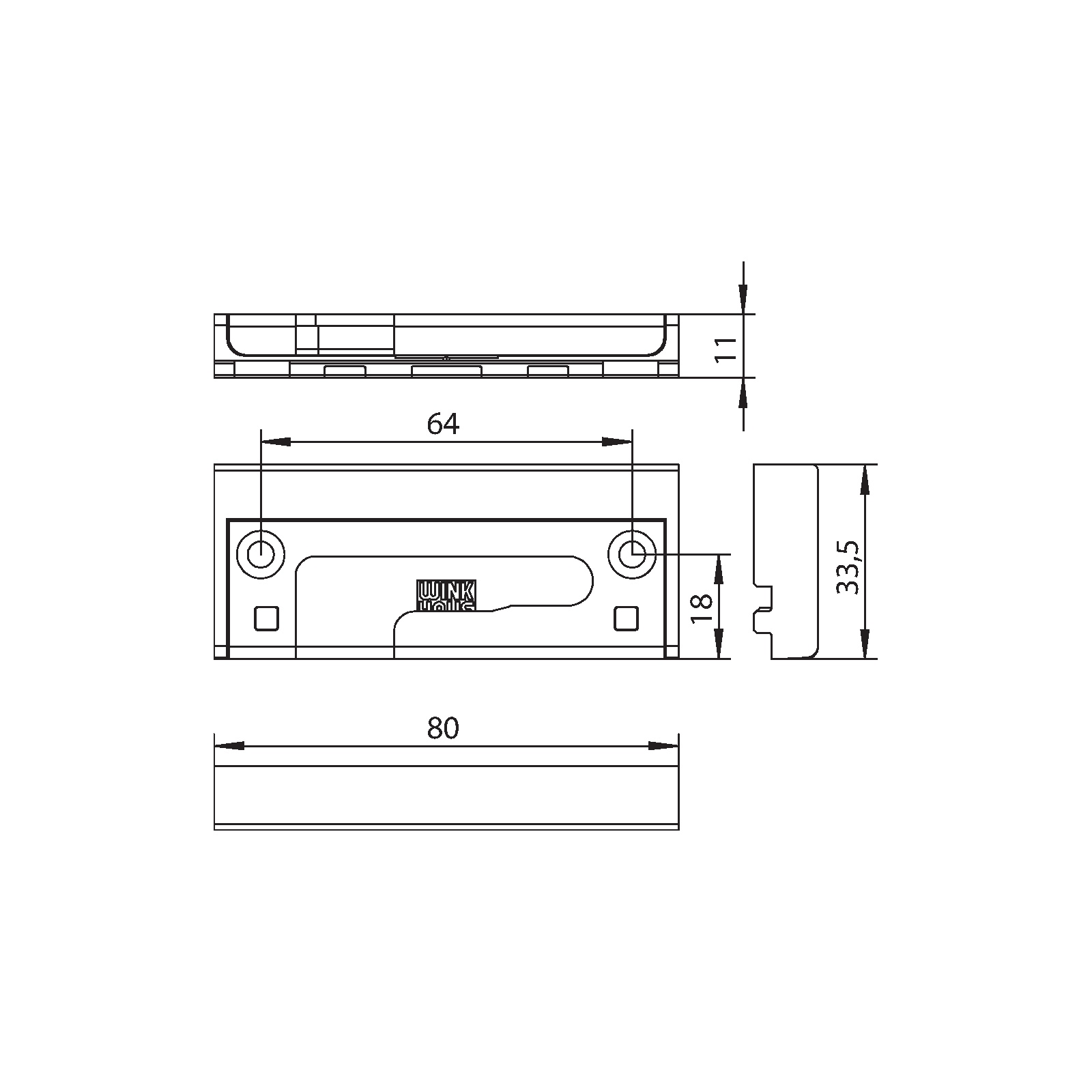 Winkhaus Kippschließblech SBK.K.152.BS.KVD.RC.P8.LS
