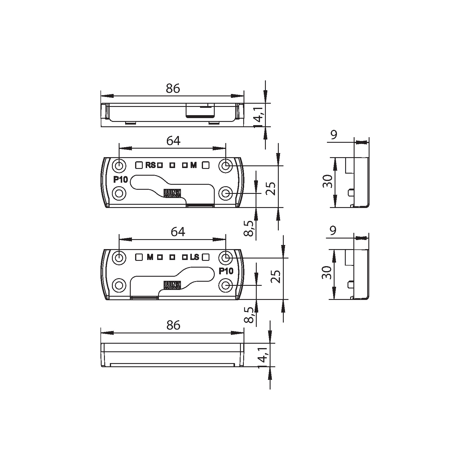 Winkhaus Sicherheitsschließblech SBS.K.PAD.161.P10.RS