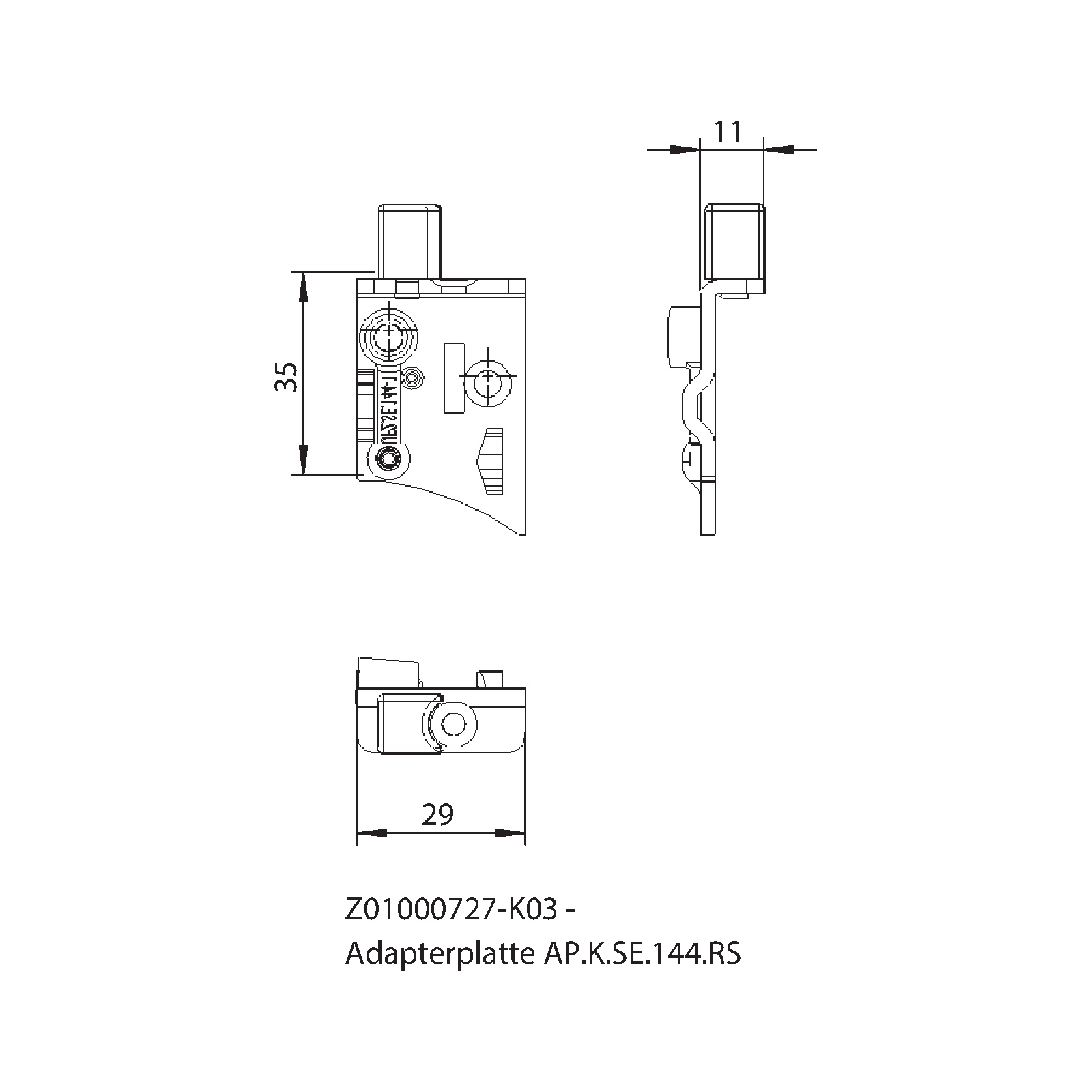 Winkhaus Adapterplatte AP.K.SE.144.RS