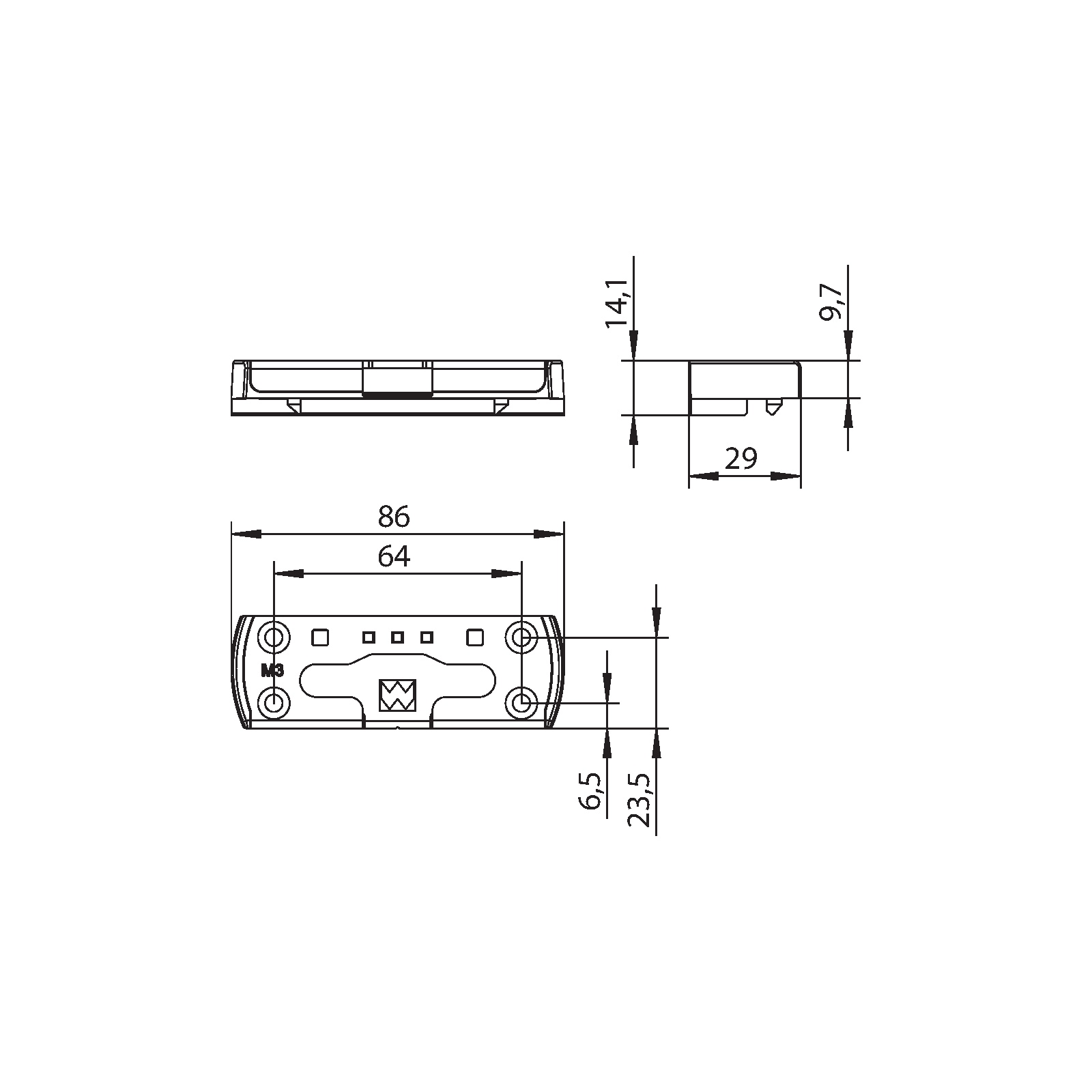 Winkhaus Kippschließblech SBK.K.228.W.M3.LK.SC