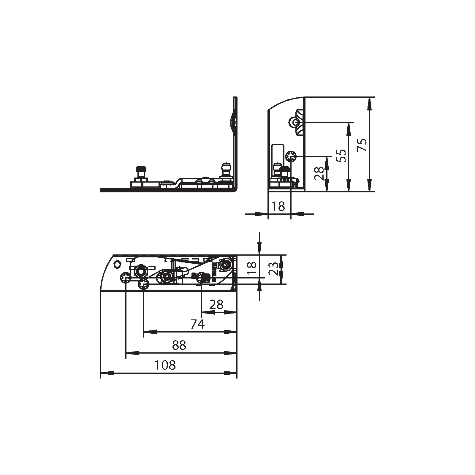 Winkhaus Ecklager EL.H.IF-N.29-13-13.LS