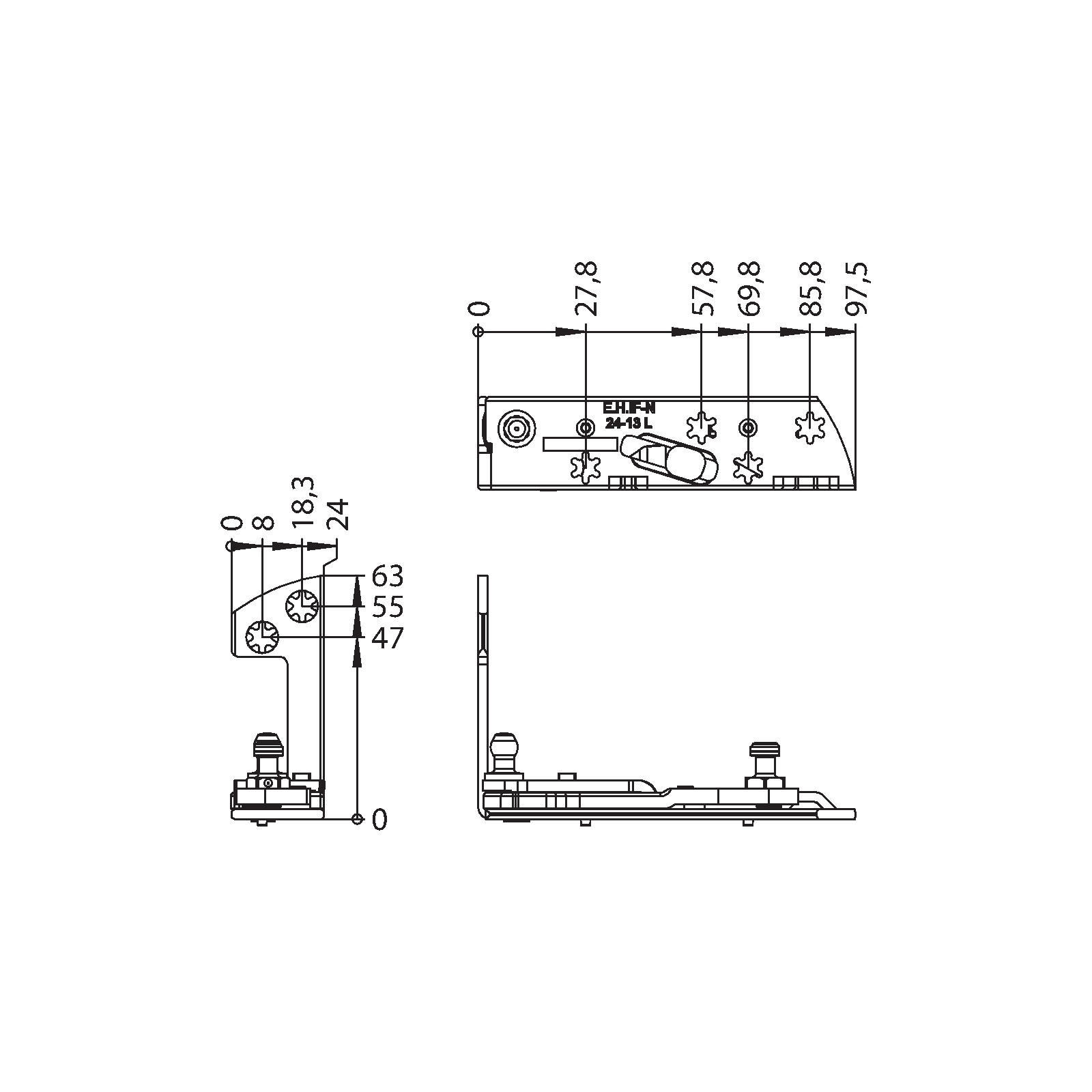Winkhaus Ecklager EL.H.IF-N.24-9.LS