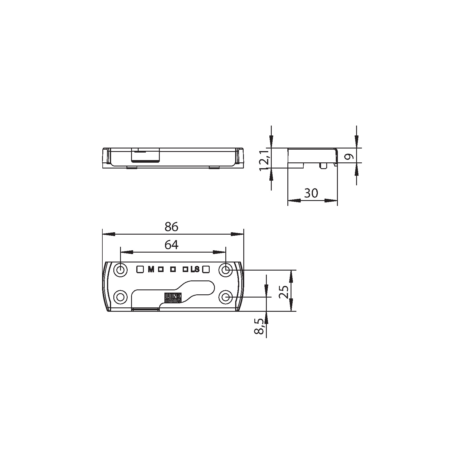 Winkhaus Sicherheitsschließblech SBS.K.PAD.152.LS