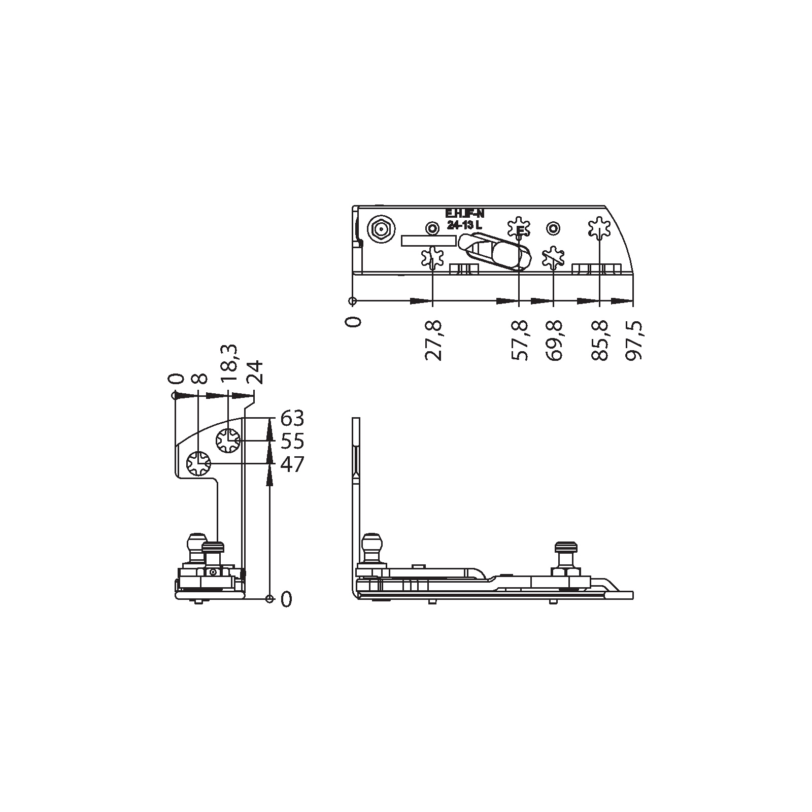 Winkhaus Ecklager EL.H.IF-N.24-13.LS