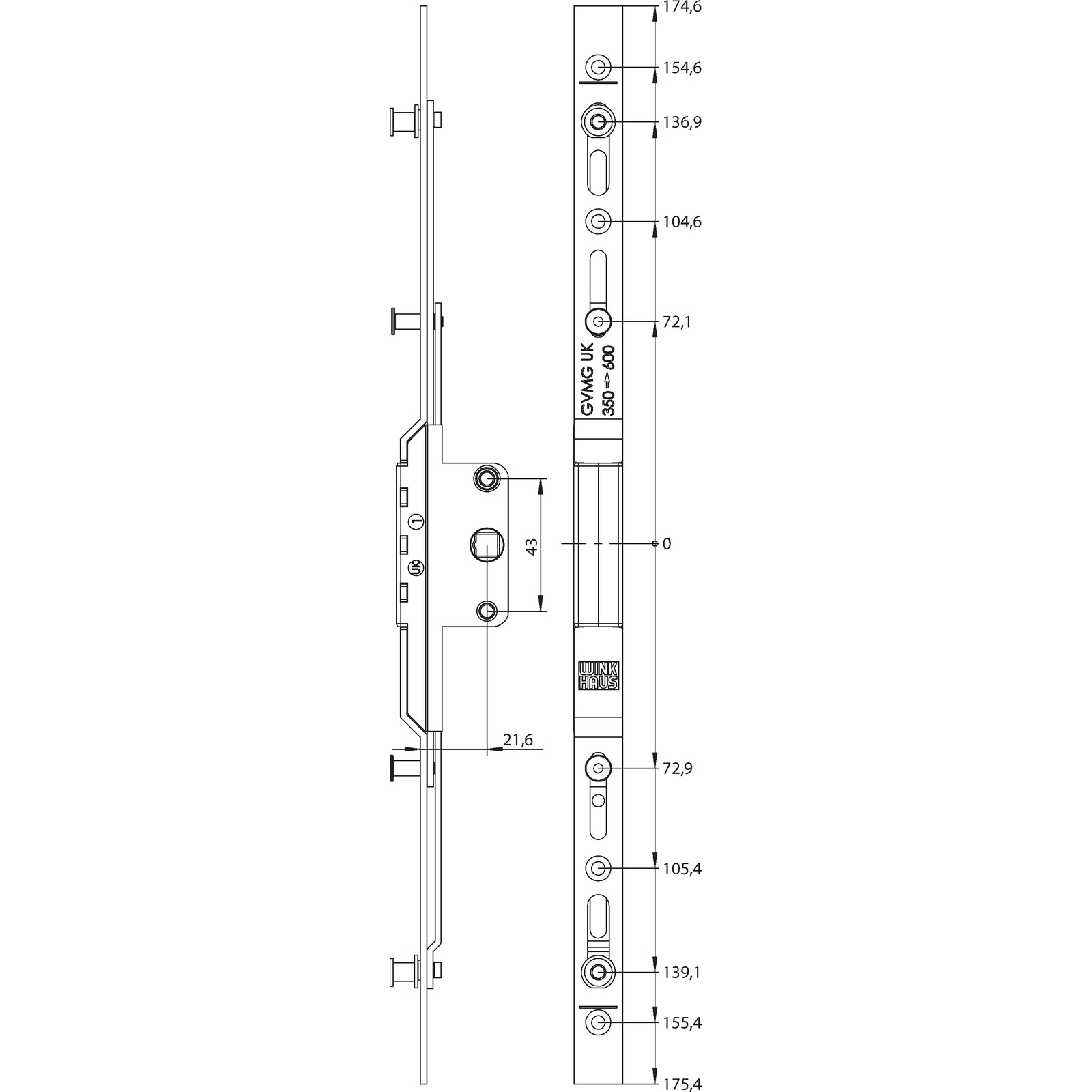 Winkhaus V.Getriebe GVMG UK350/2 D22-9 SL