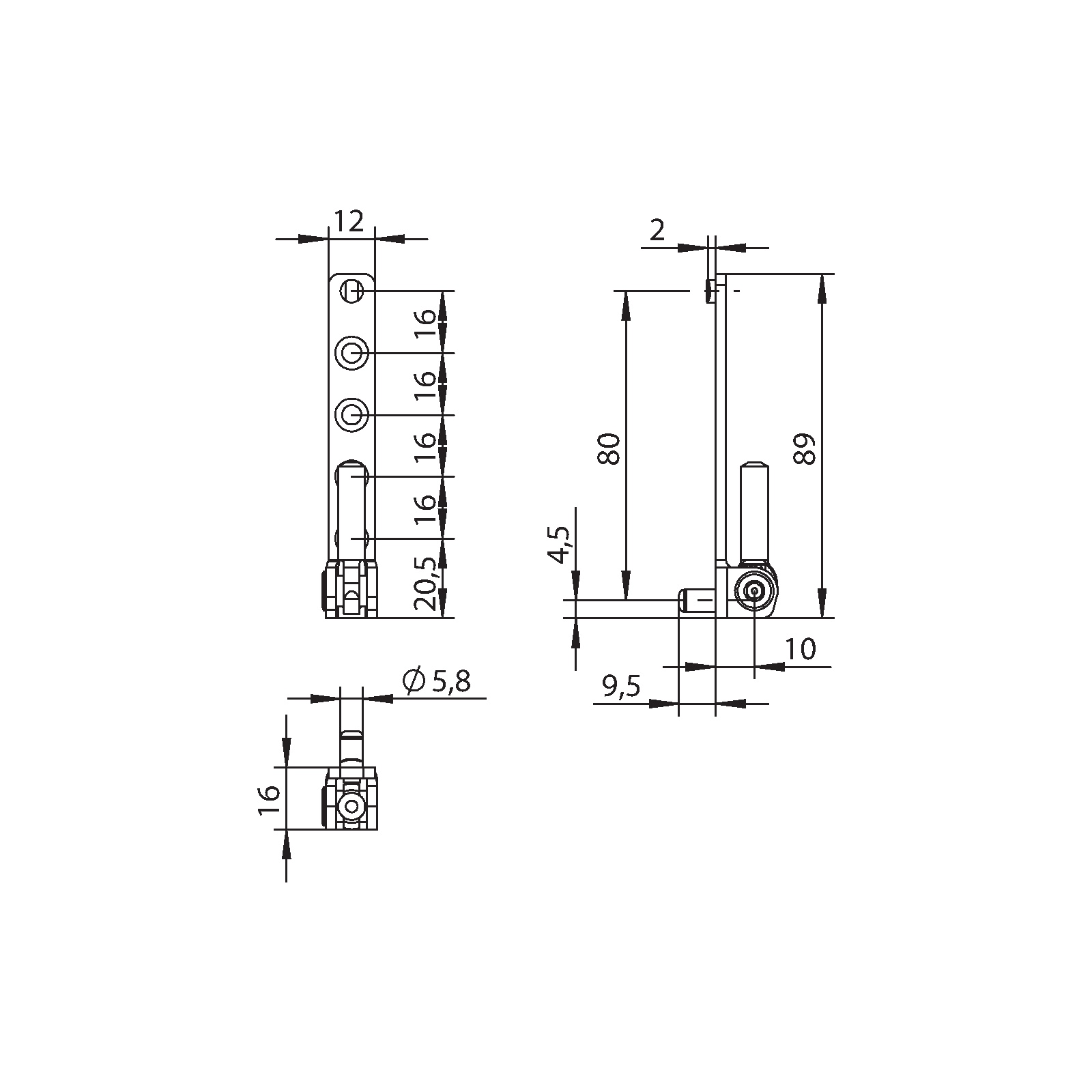 Winkhaus Ecklager ESV-6-3-10 LK.WS