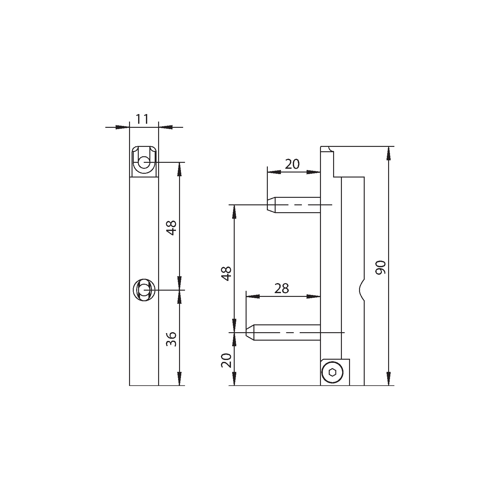 Winkhaus Flügellager FK-F 20-6-28/20 SL/F9