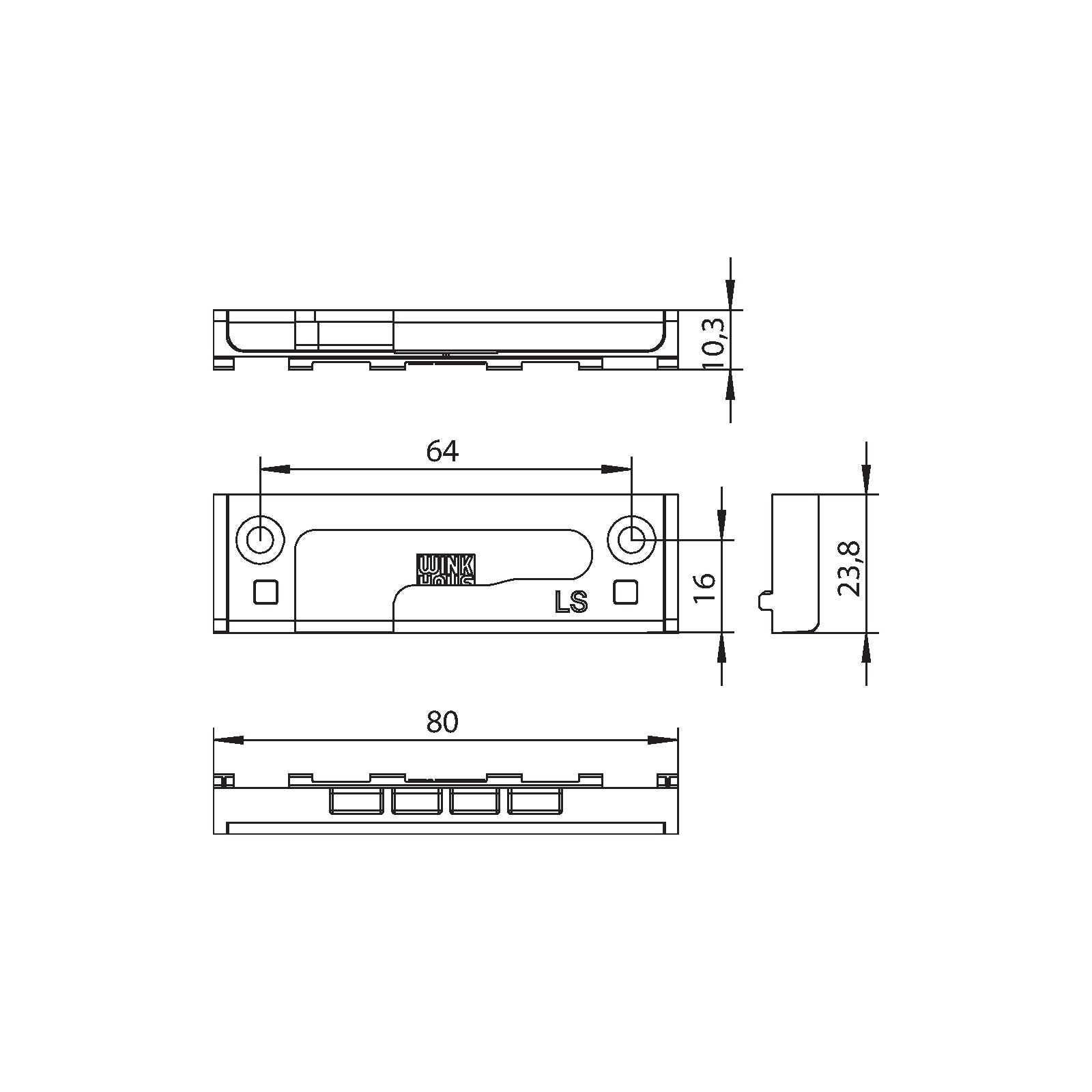 Winkhaus Kippschließblech SBK.K.10-24.BS.KVD.RC.P8.LS