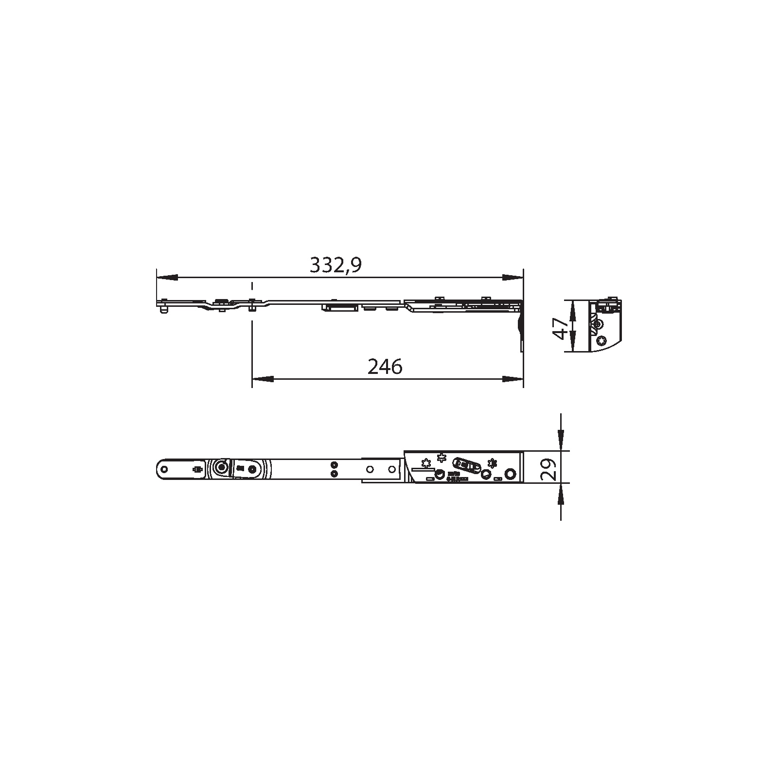 Winkhaus Schere SH.IF-N.29-13-13.Z.8-2.RS