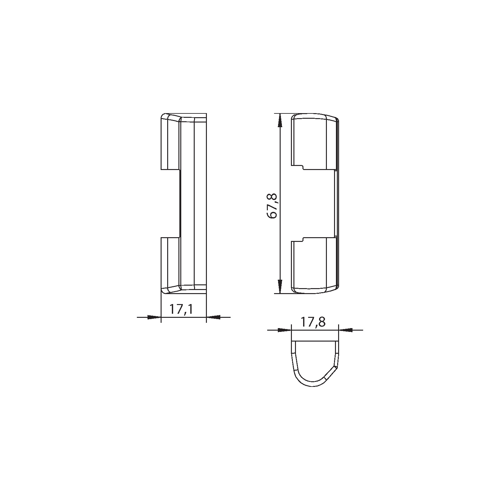 Winkhaus Scherenlagerkappe SL.HT. in Weiß