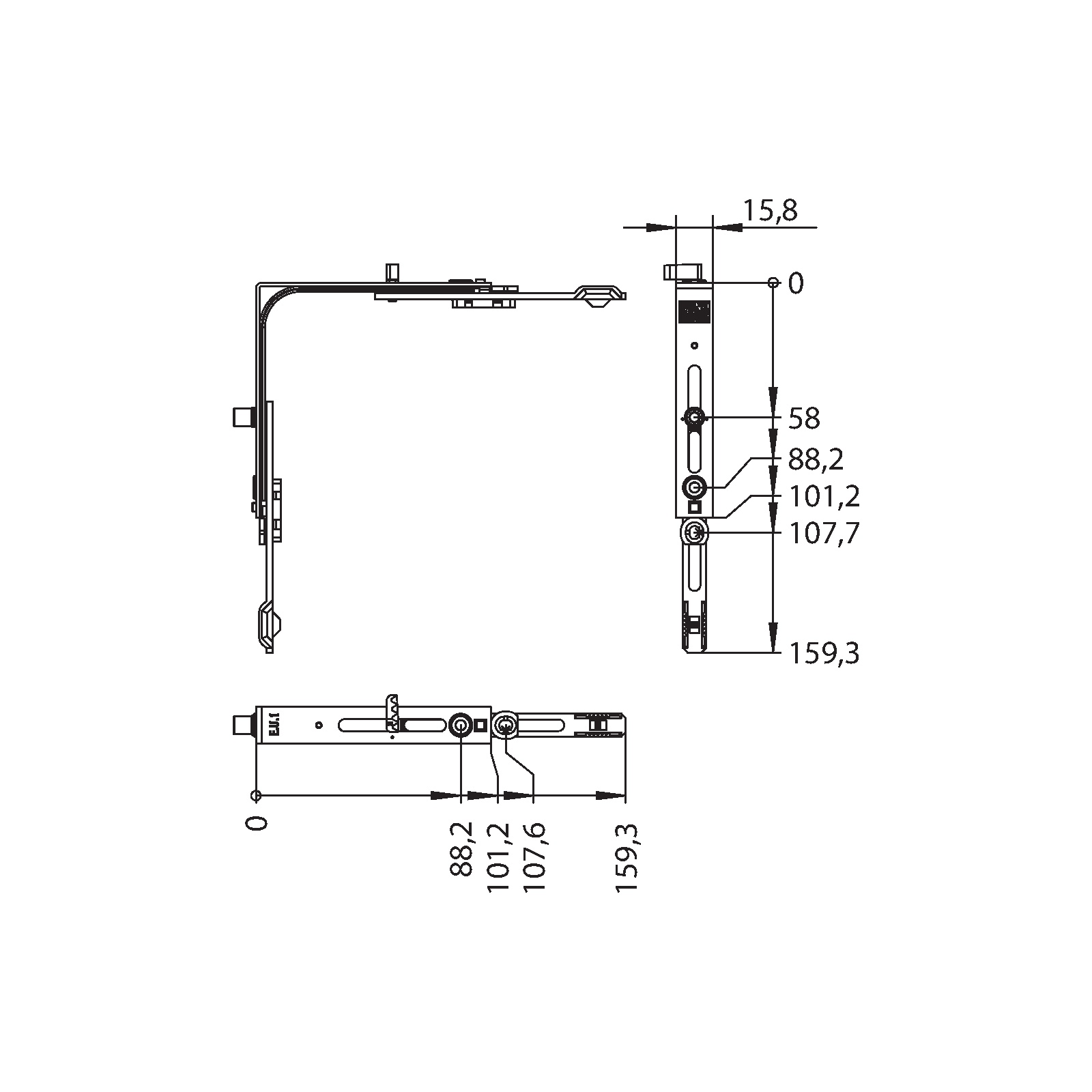 Winkhaus Eckumlenkung E.U.1.MSL.RS