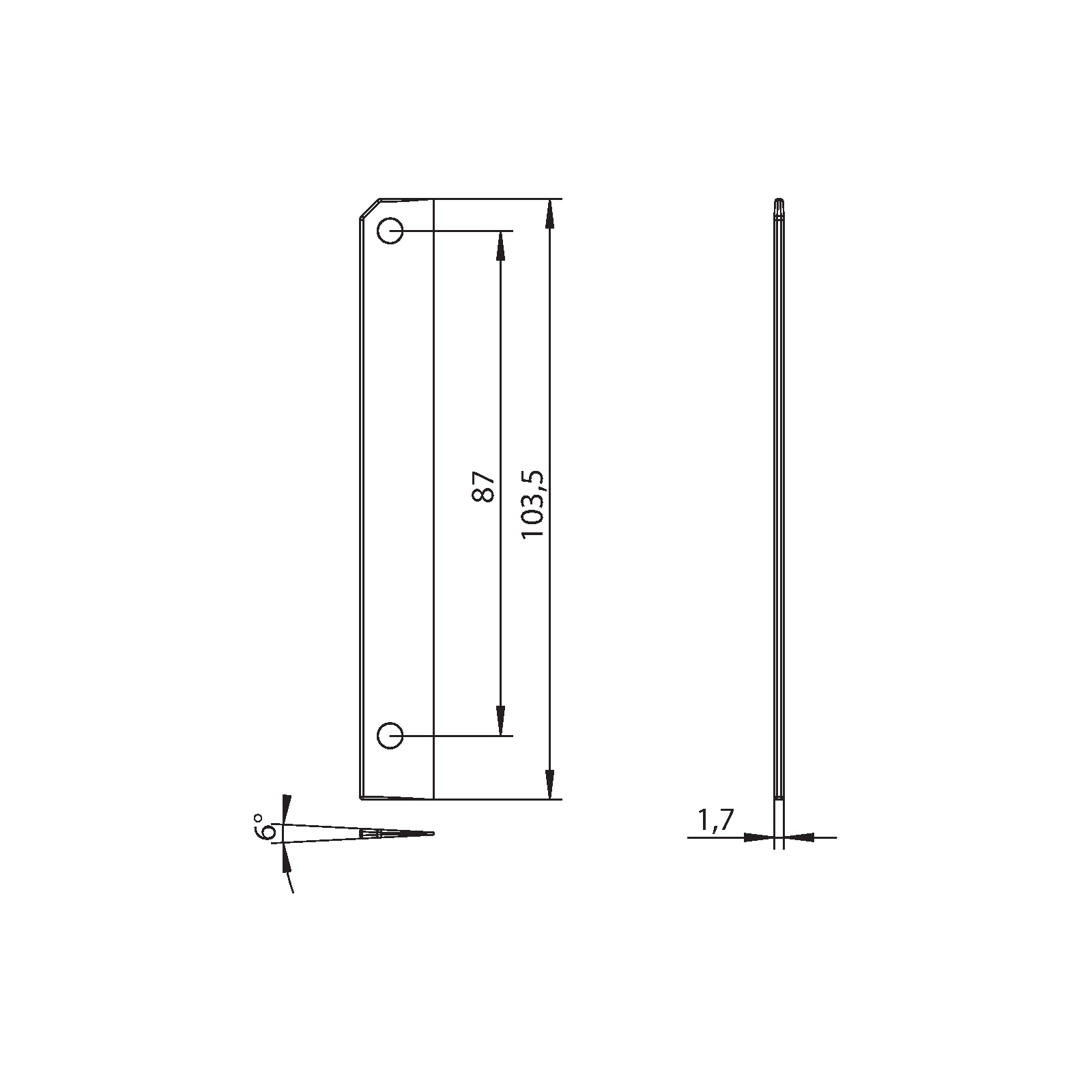 Winkhaus Unterfütterung OB 6 WEISS