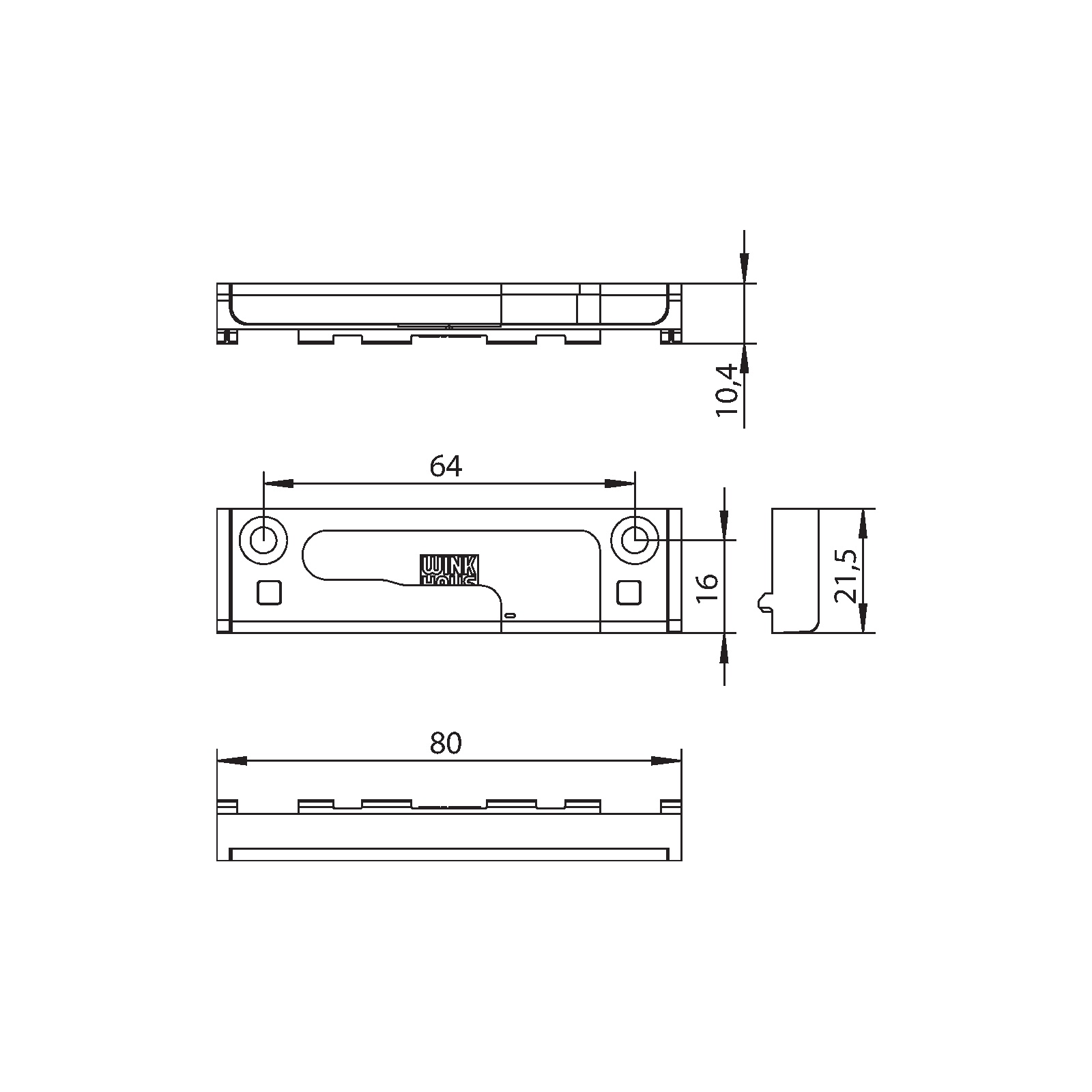 Winkhaus Kippschließblech SBK.K.10.BS.KVD.RC.P8.RS