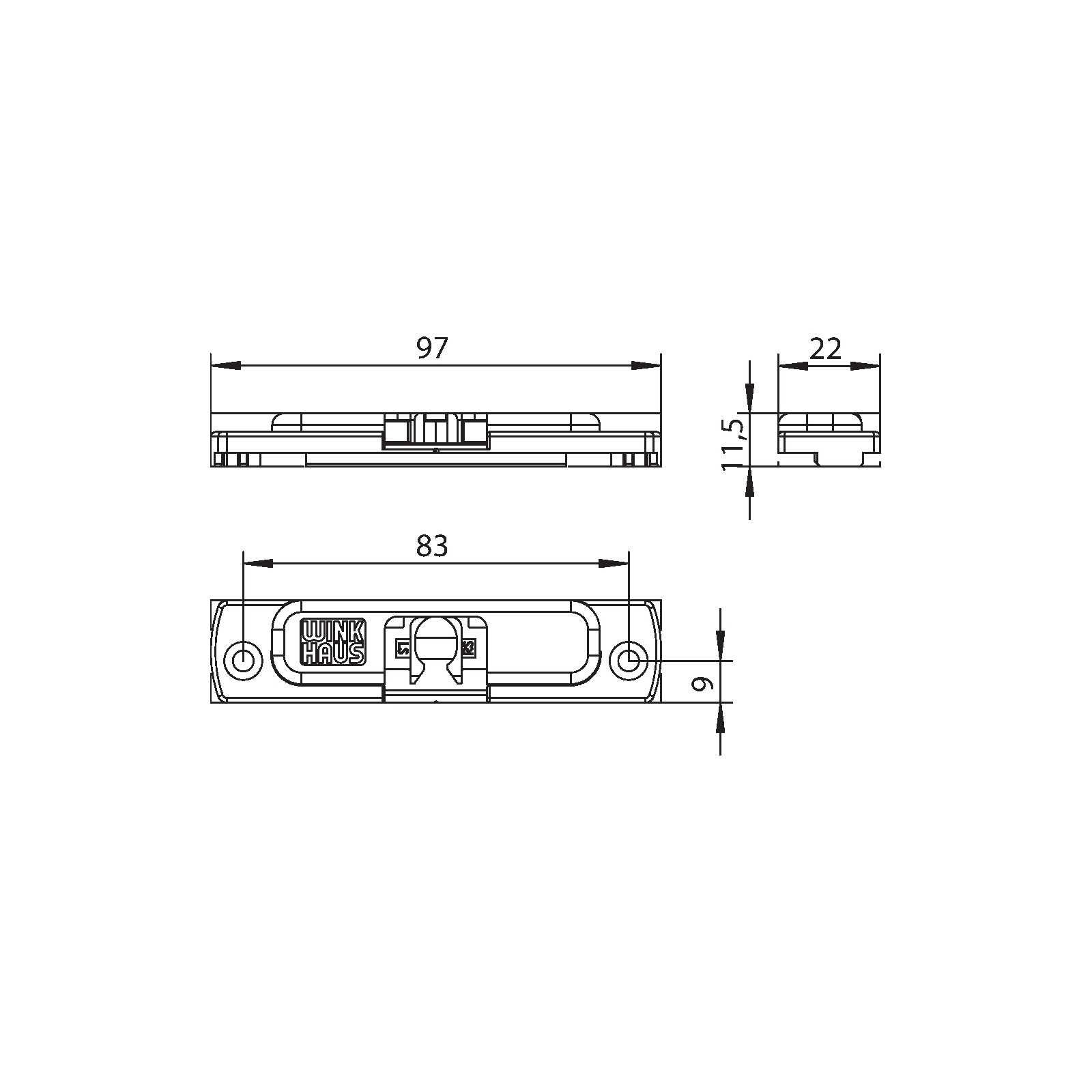 Winkhaus Balkontürschnäpper BK 77 in Silber