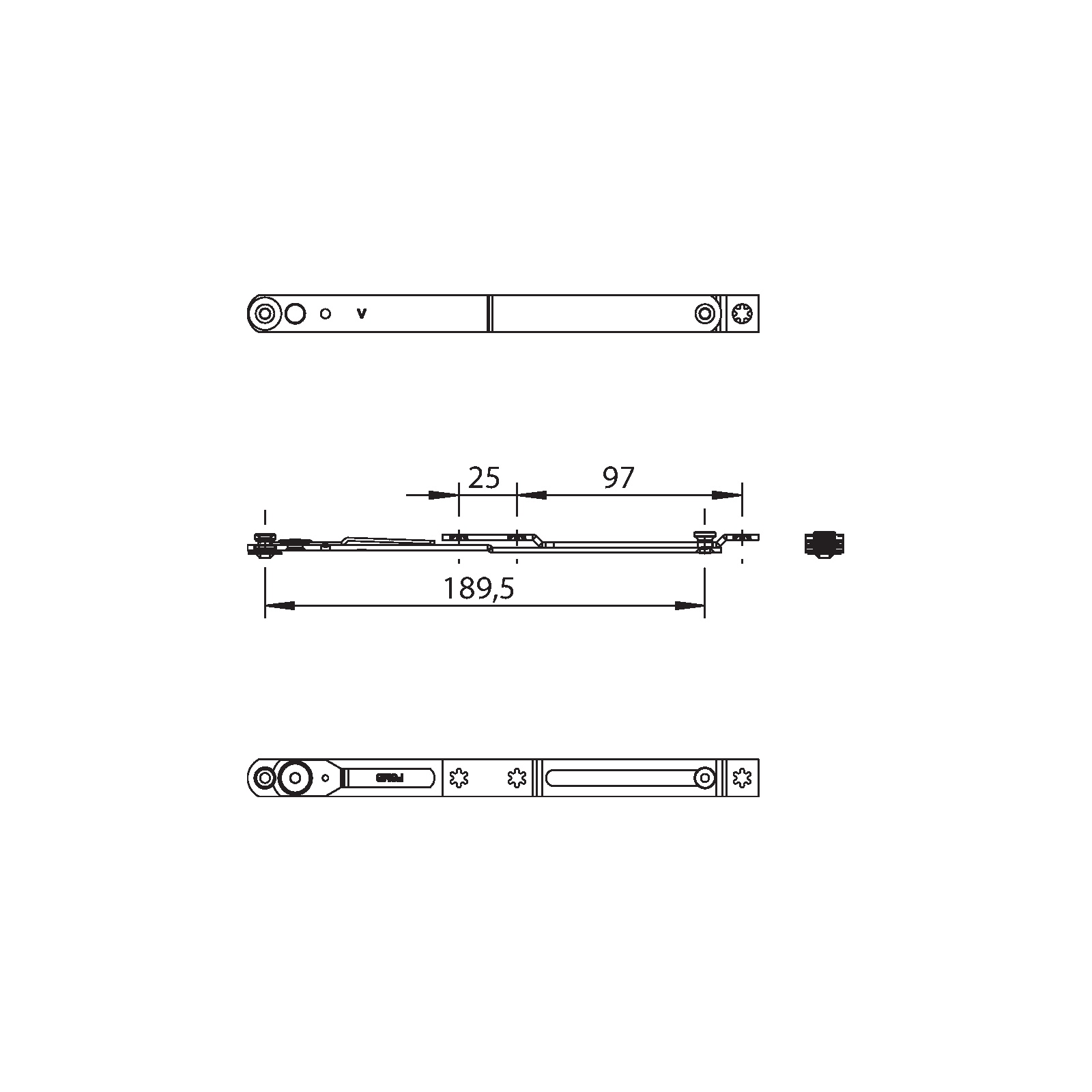 Winkhaus Garnitur Falzschere FSR.LK.GR