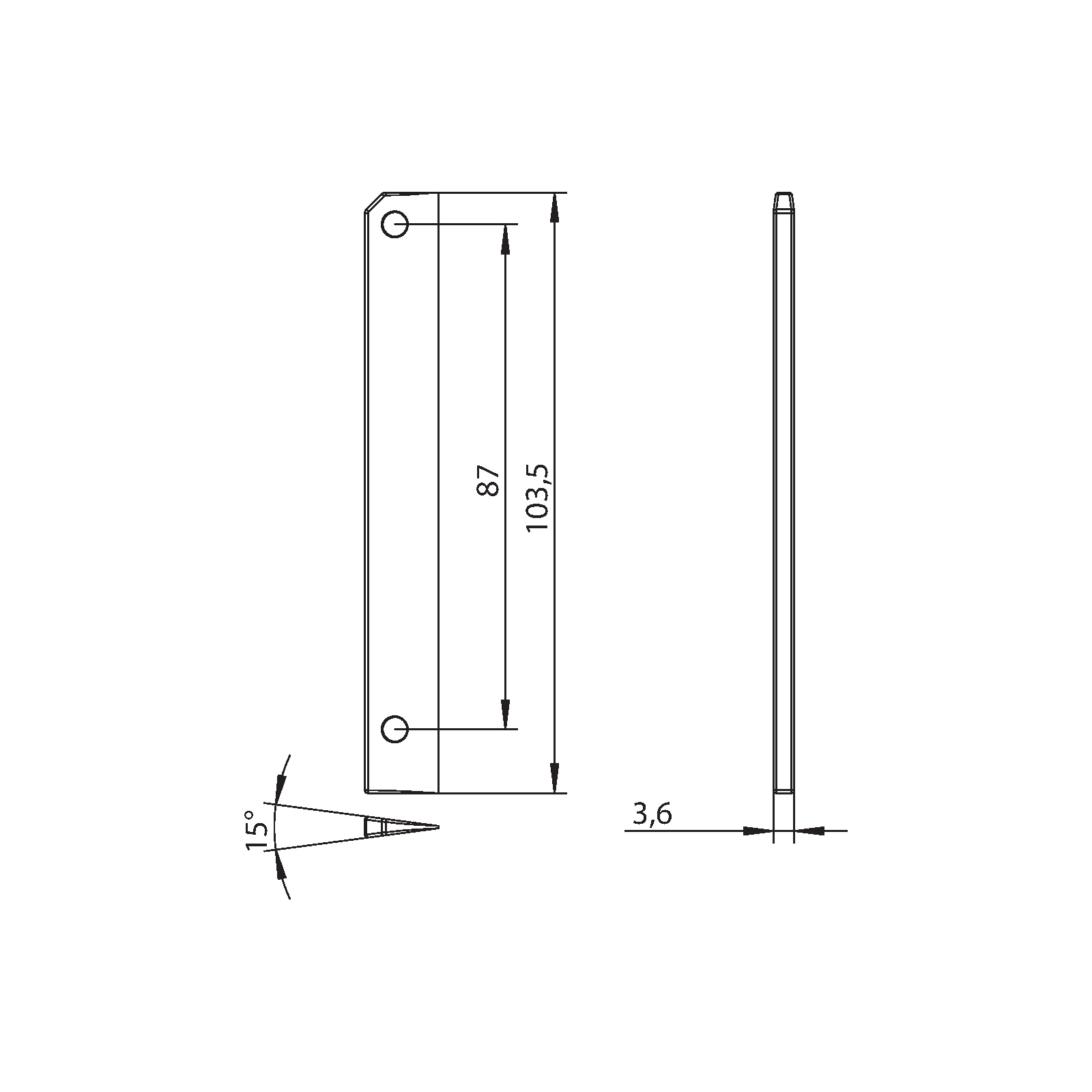 Winkhaus Unterfütterung OB 15 WEISS
