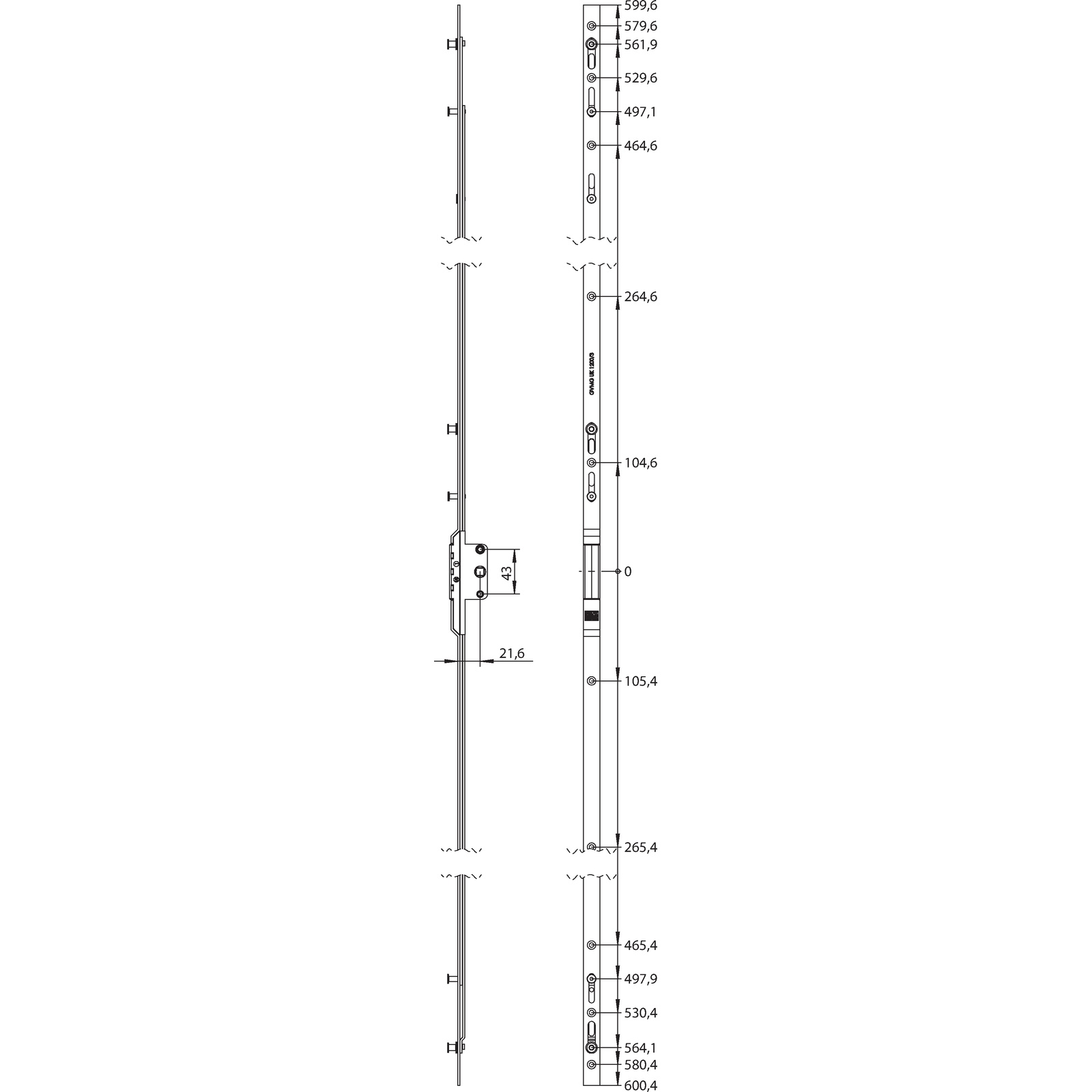 Winkhaus V.Getriebe GVMG UK1200/3 D22-9 SL