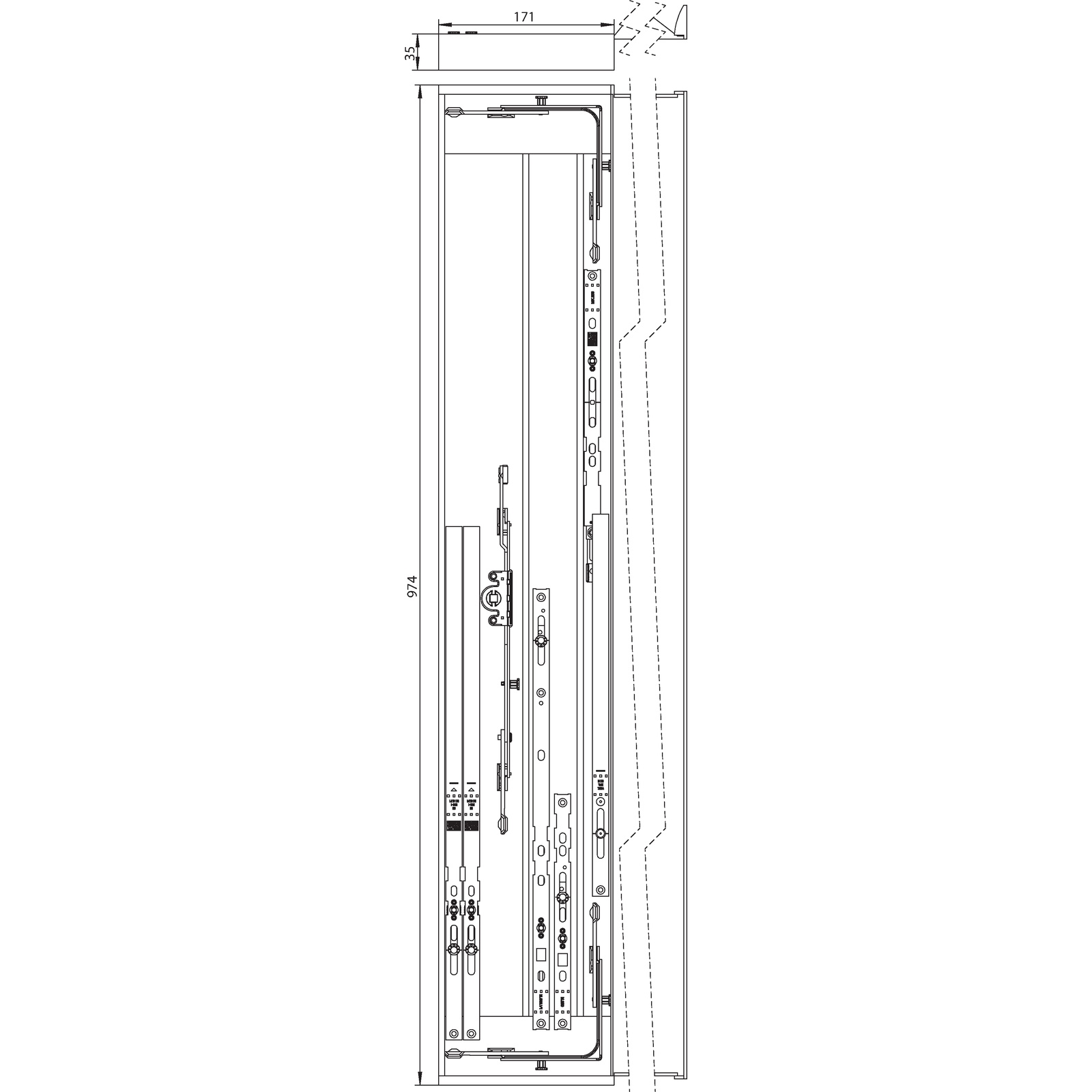 Winkhaus Höhenkarton HKT.RC-N4.955-1450