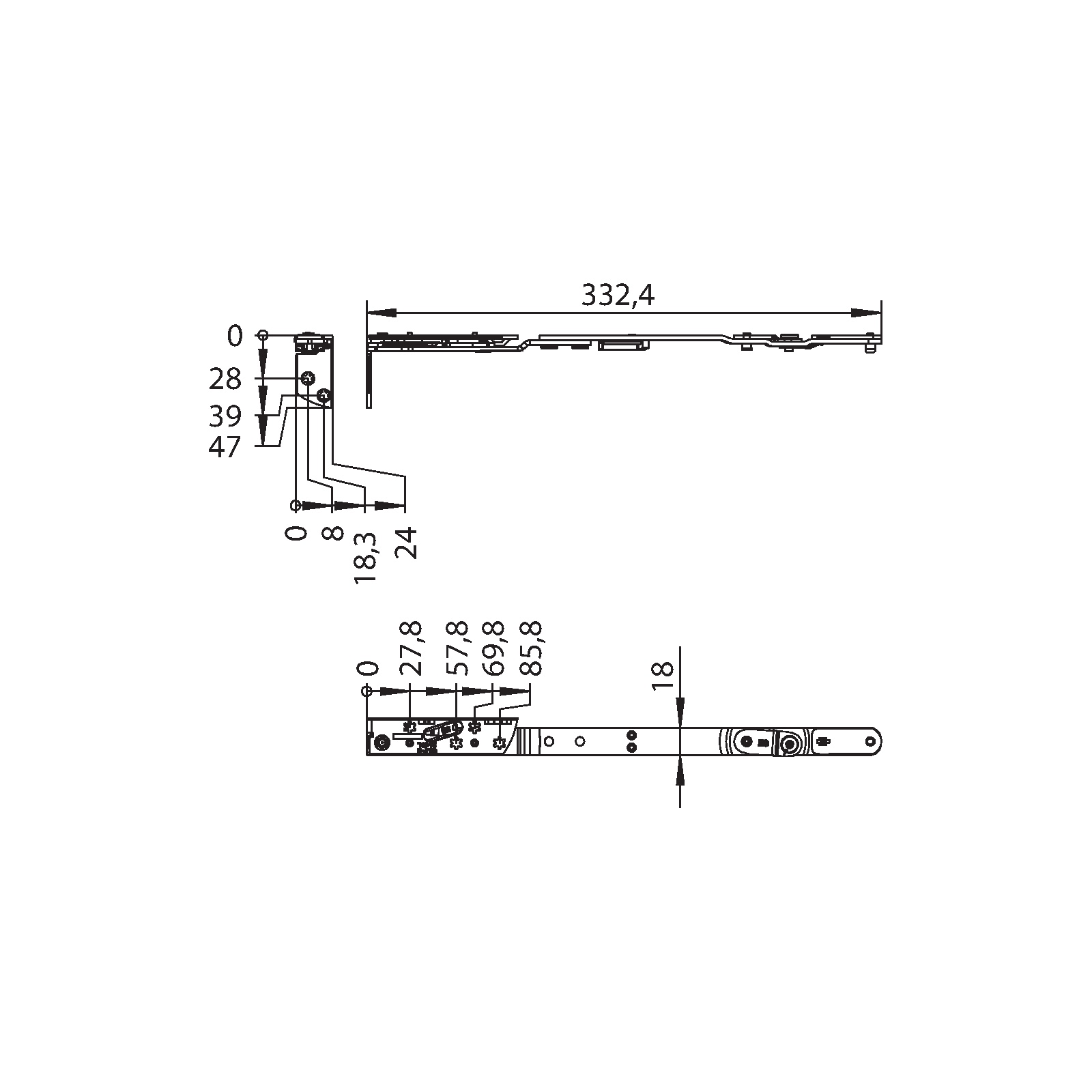 Winkhaus Schere SH.IF-N.24-9.LS