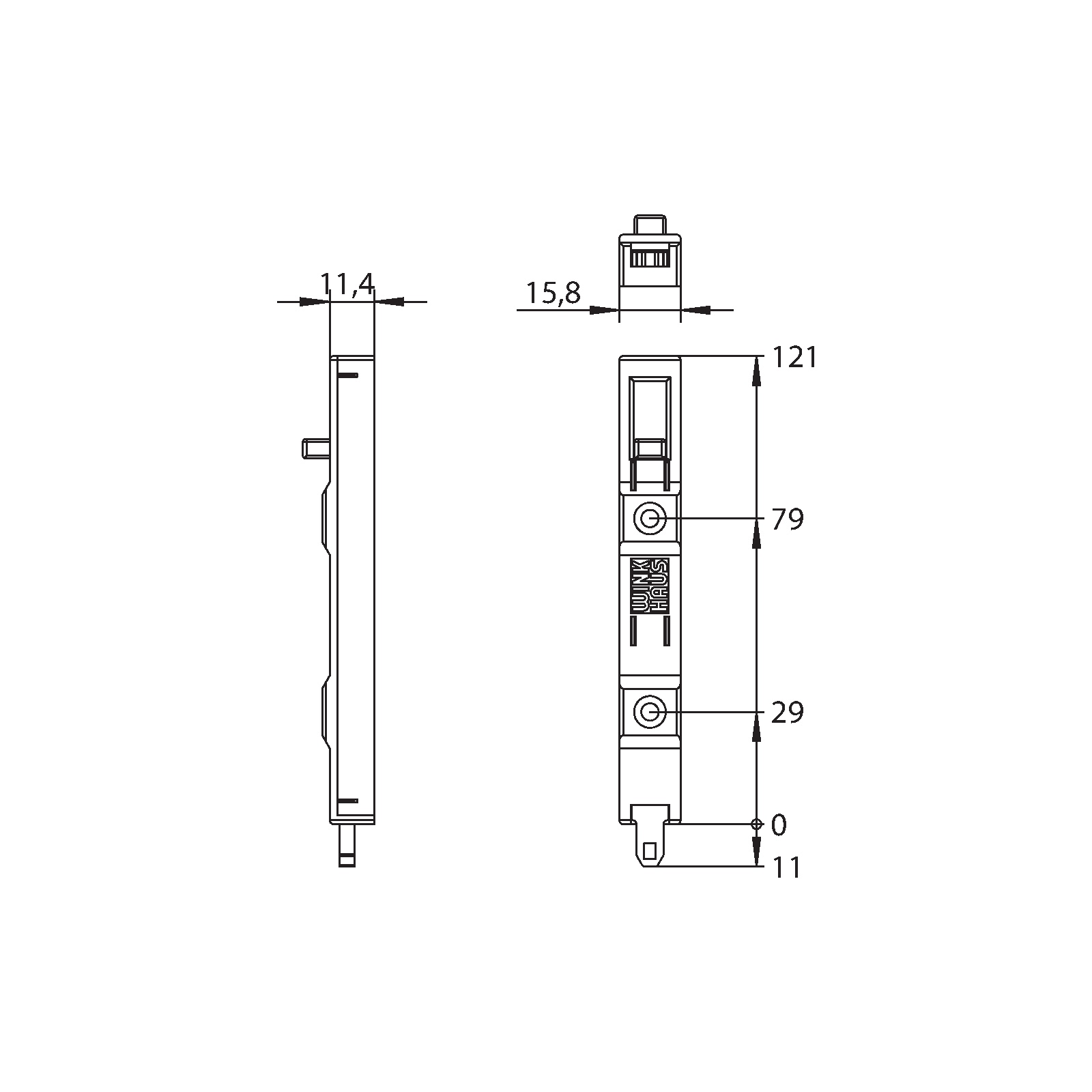 Winkhaus Kantenriegel F711.C SL