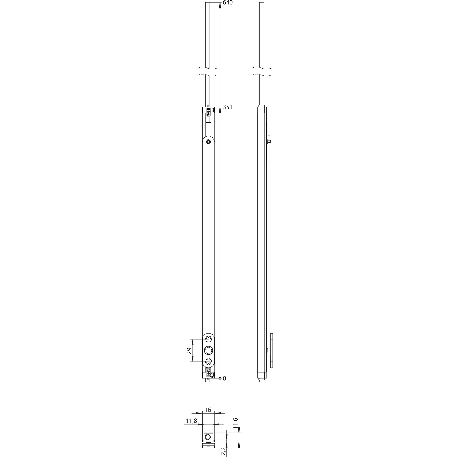 Winkhaus Fensterbremse FB-F 800/16 SL