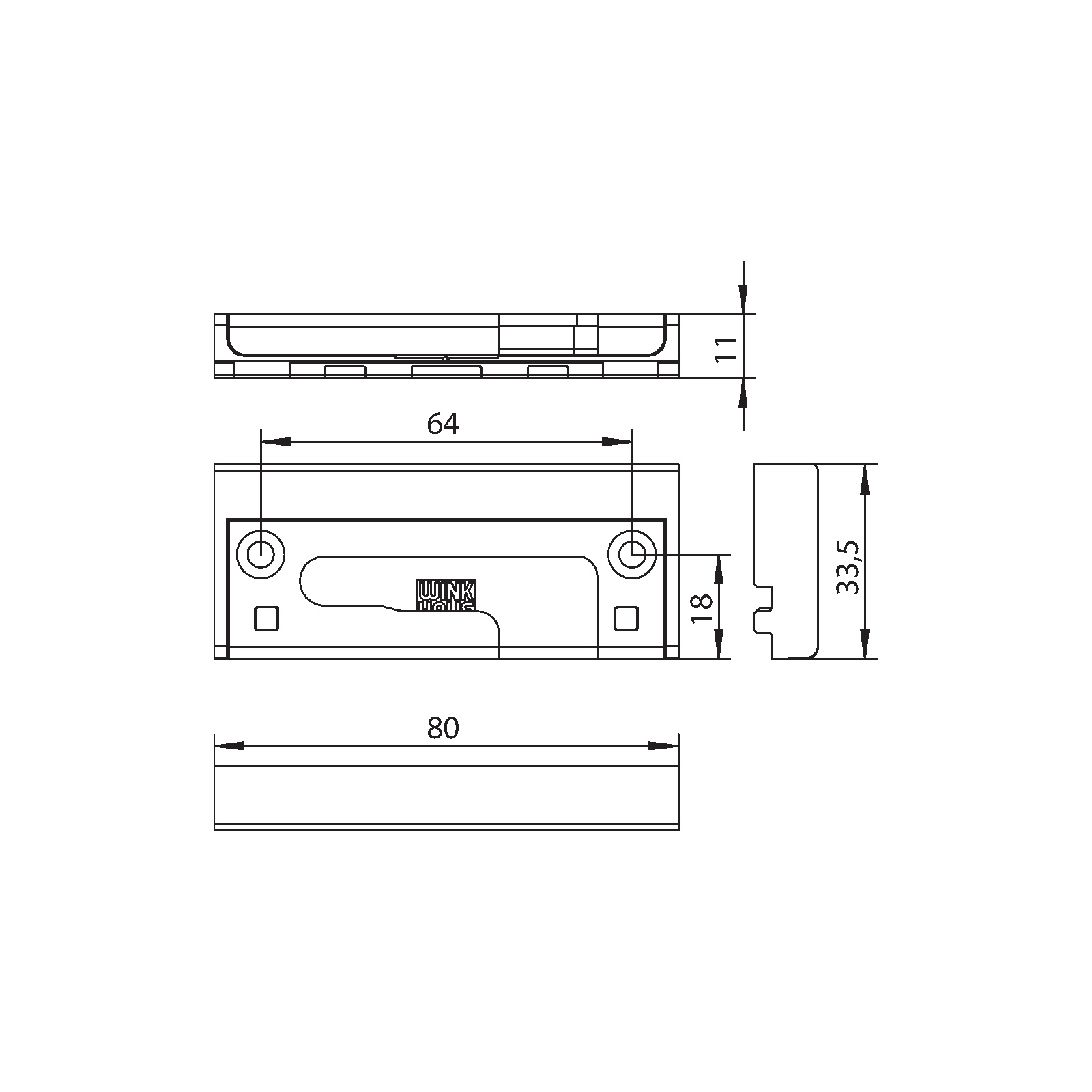 Winkhaus Kippschließblech SBK.K.152.BS.KVD.RC.P8.RS
