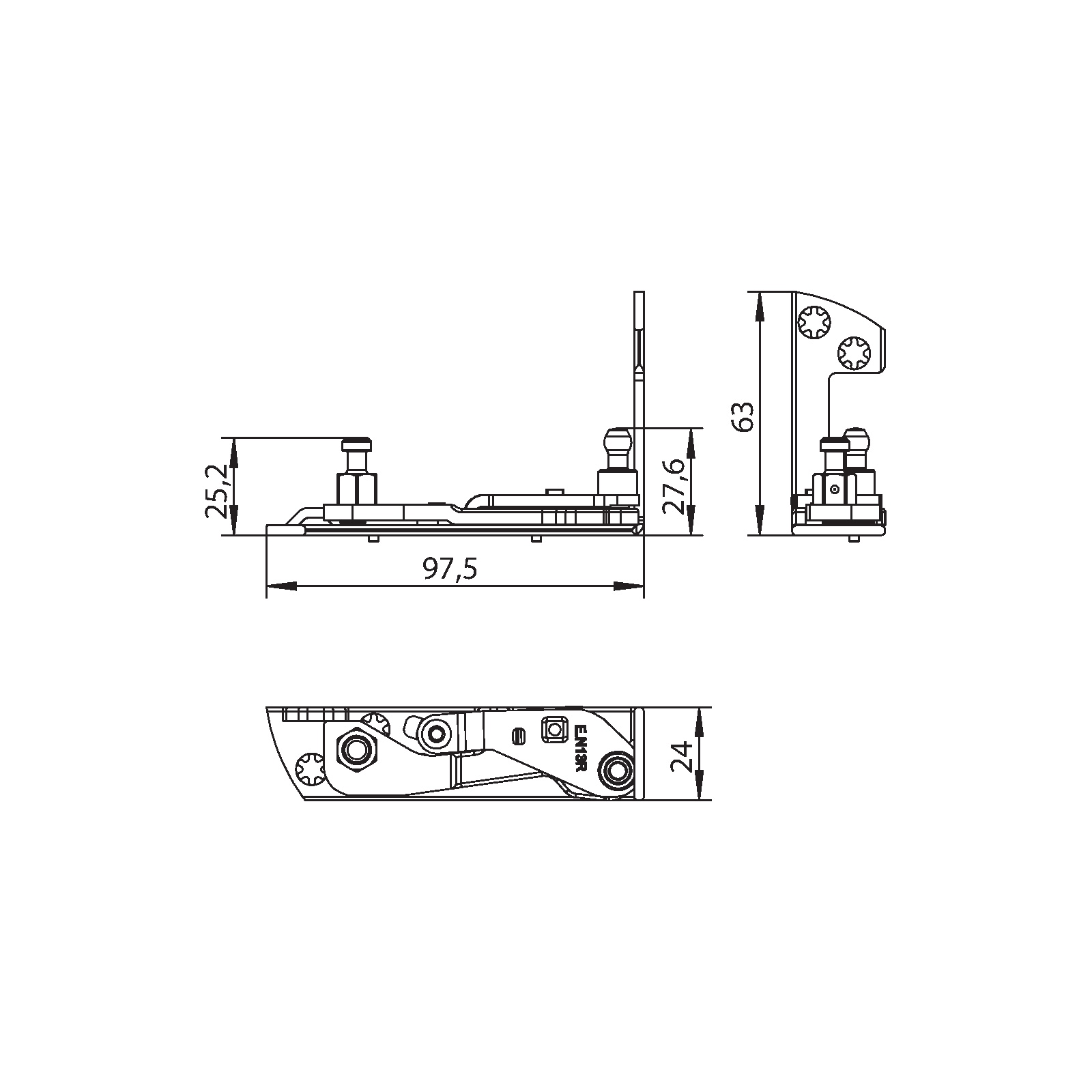 Winkhaus Ecklager EL.H.IF-N.24-13.BS.18.RS