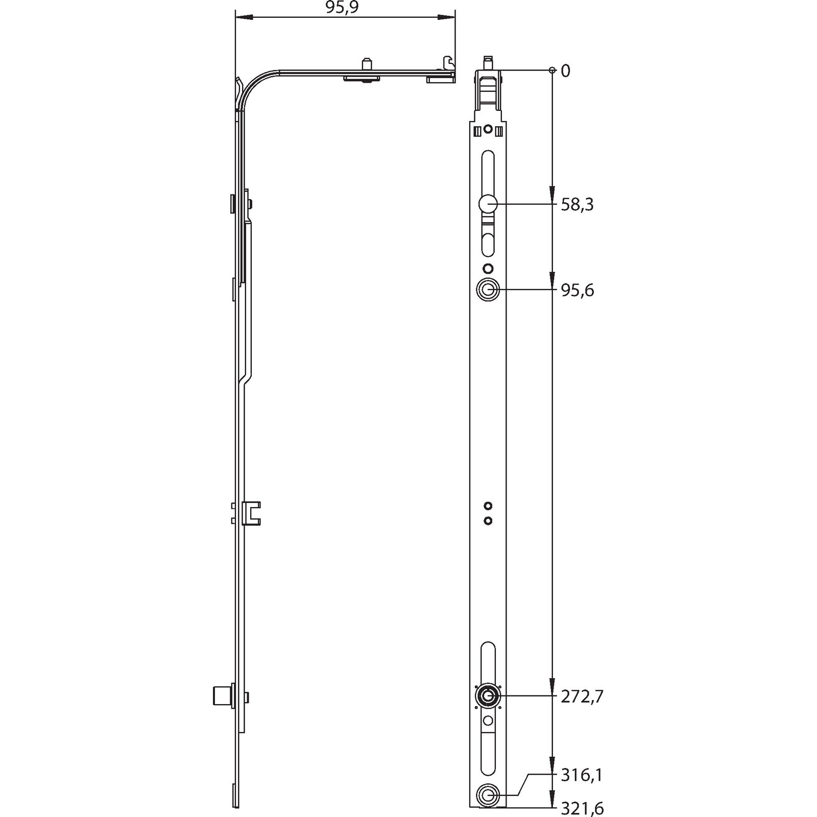 Winkhaus Mittenverriegelung MK.U.300-1.KT
