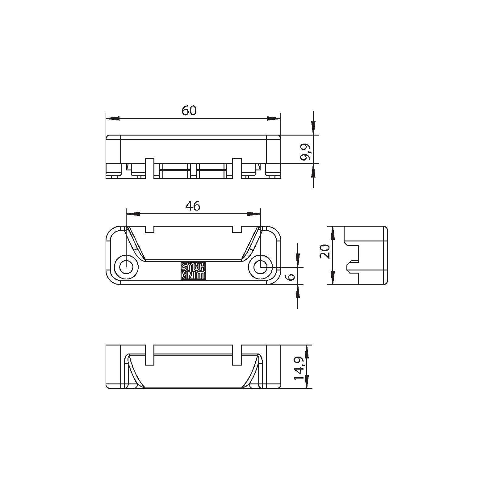 Winkhaus Schließblech ZV-RT 161 RC SL ÄHNL.RAL9006