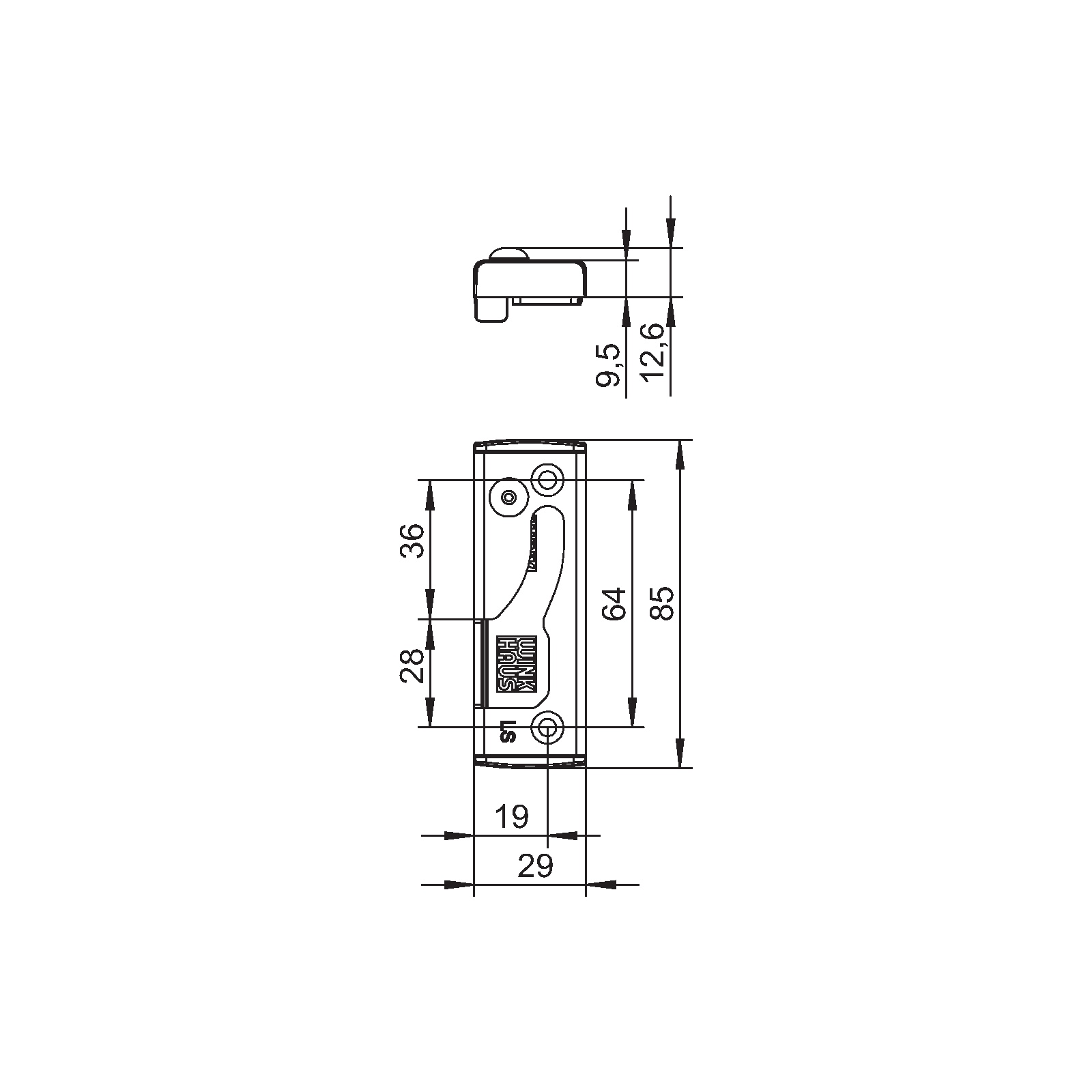 Winkhaus Schließblech GETRIEBESEITE PPAS.161.LS