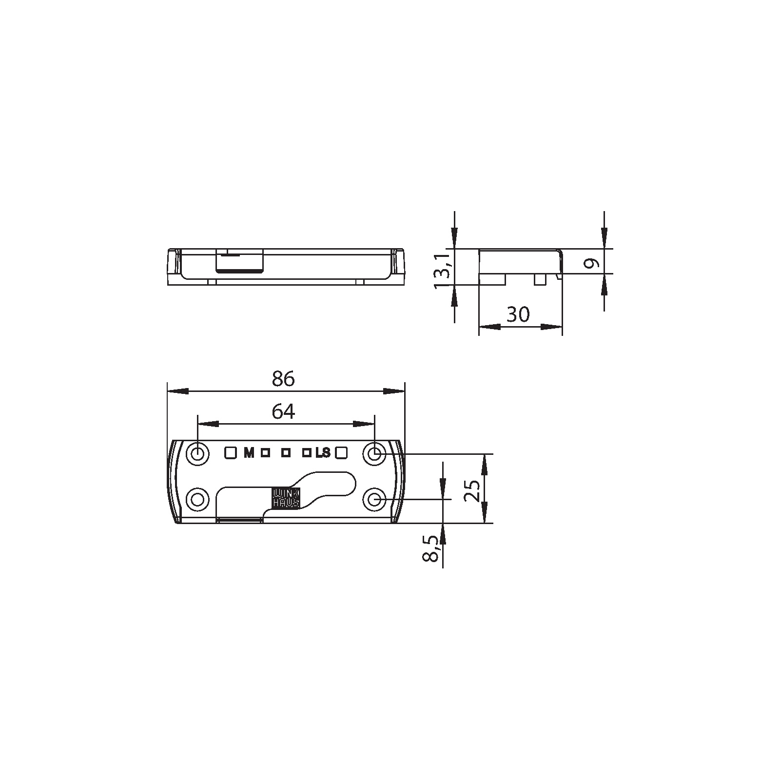 Winkhaus Sicherheitsschließblech SBS.K.PAD.205.LS