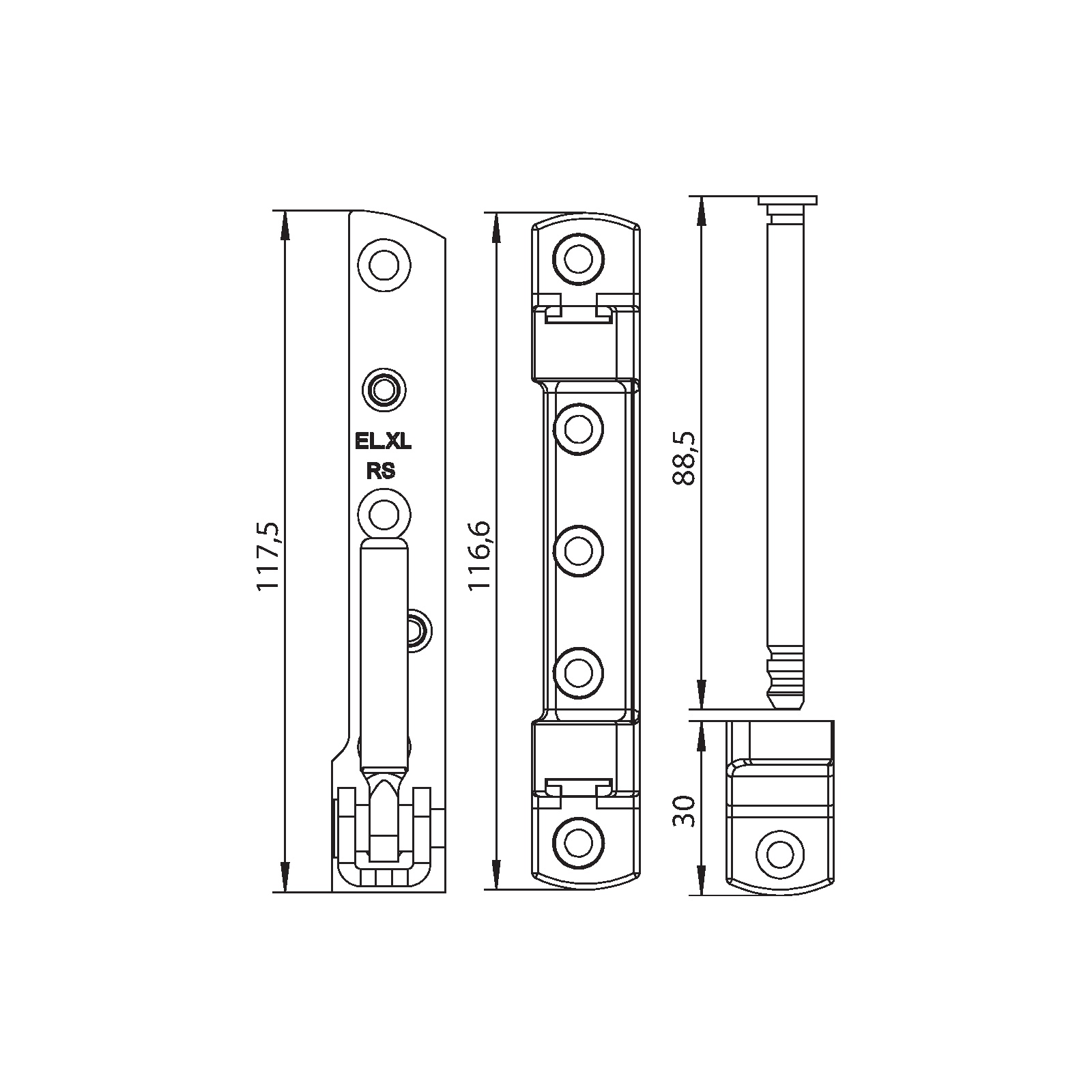 Winkhaus Garnitur RXL.BS.RS.WS