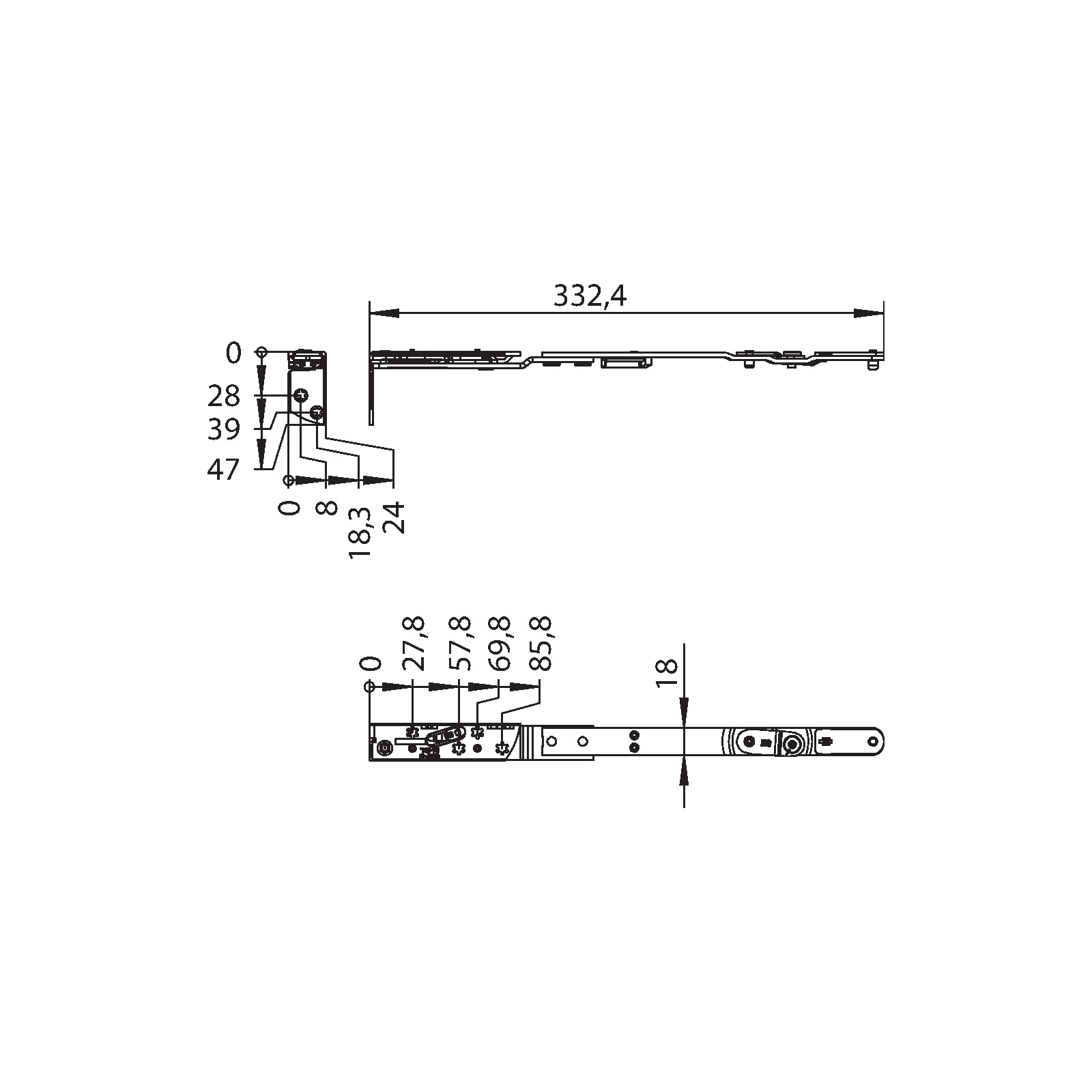 Winkhaus Schere SH.IF-N.24-13.LS