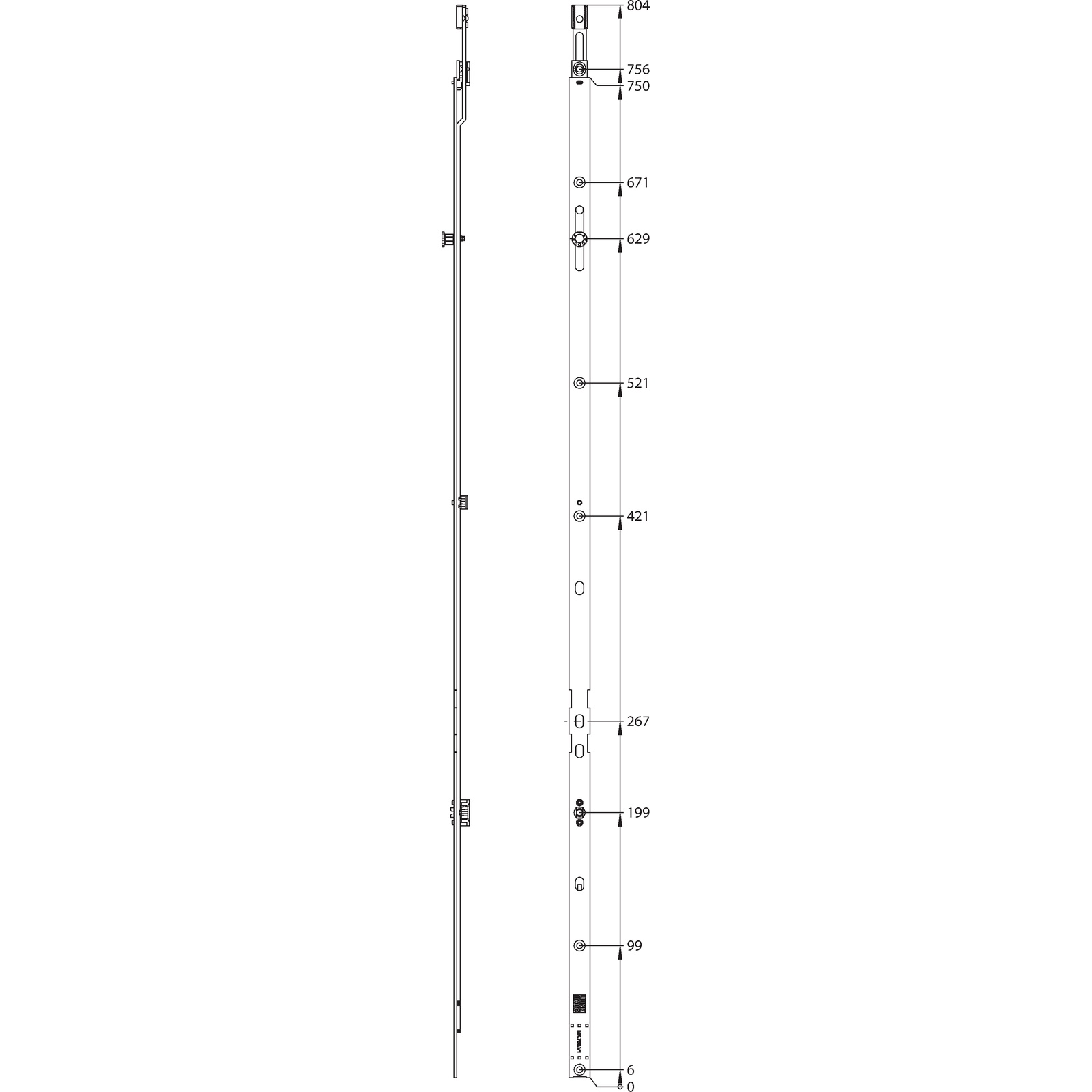 Winkhaus Mittenverriegelung MK.750-1 KT