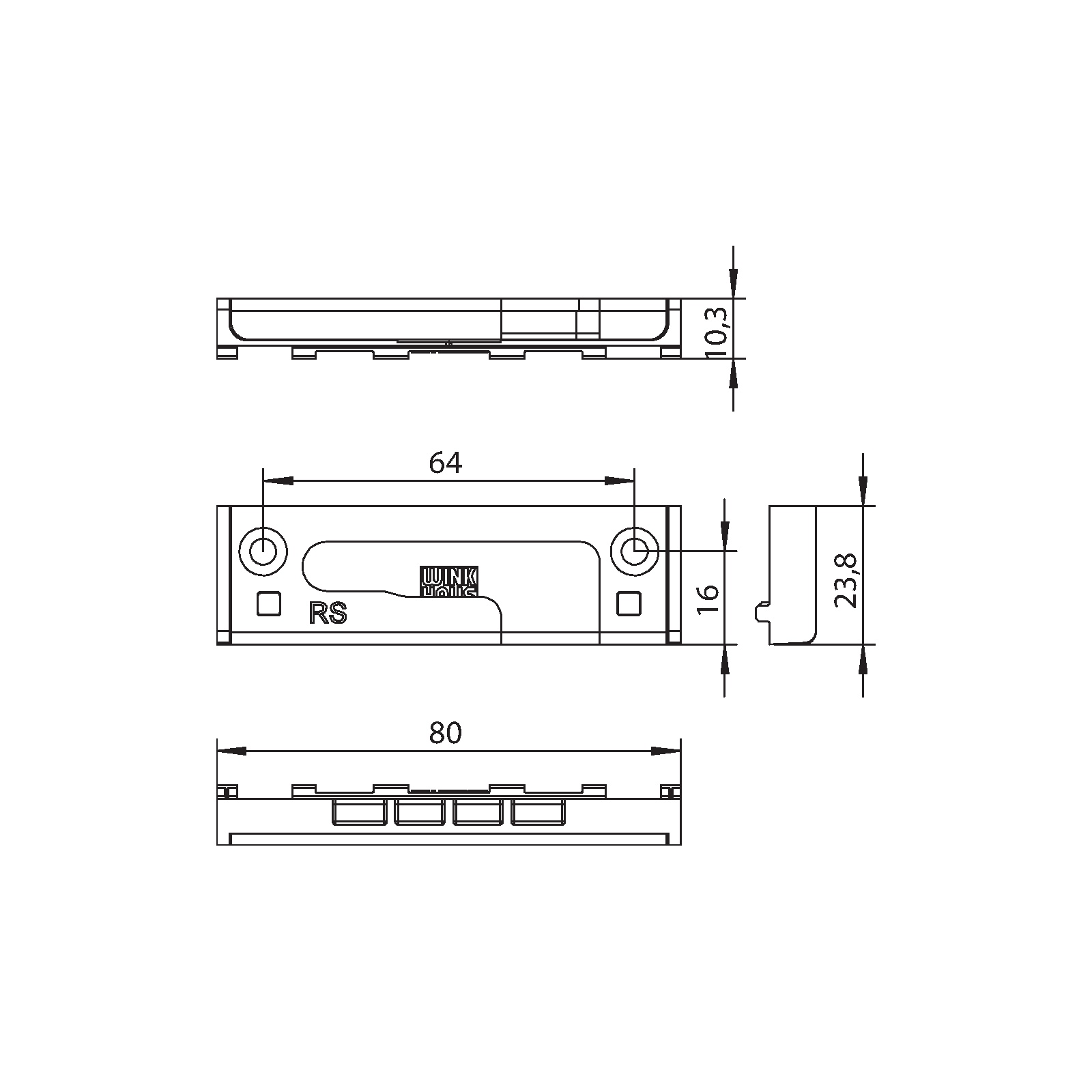 Winkhaus Kippschließblech SBK.K.10-24.BS.KVD.RC.P8.RS