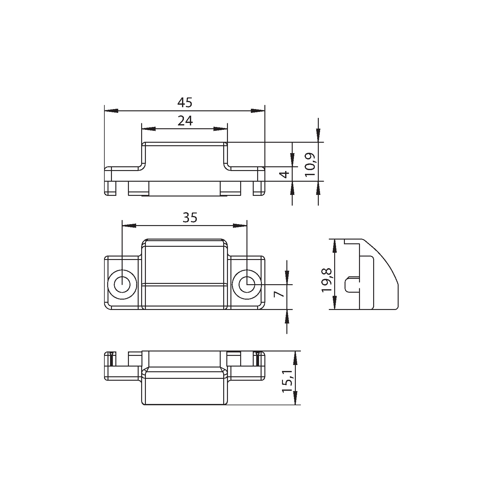 Winkhaus Schließblech ZV-RT134 SL